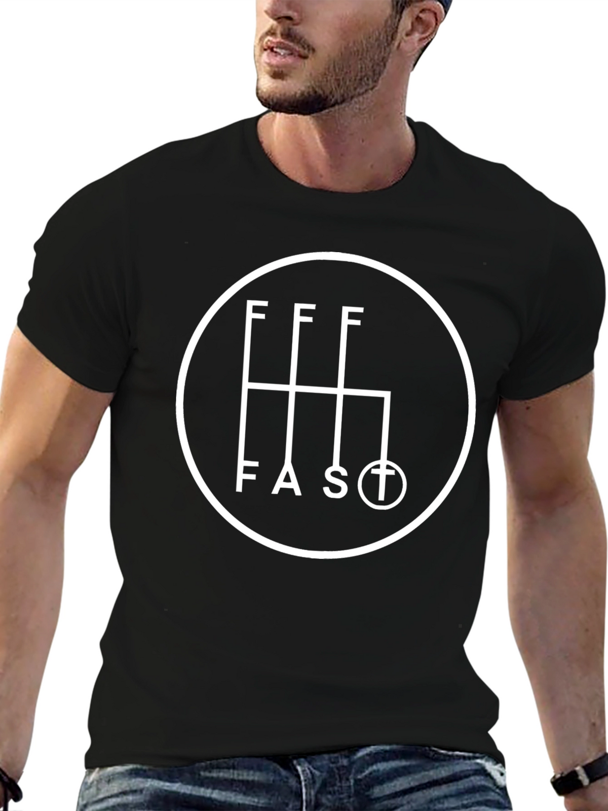 Fast Shift T-Shirt - Black Graphic Tee