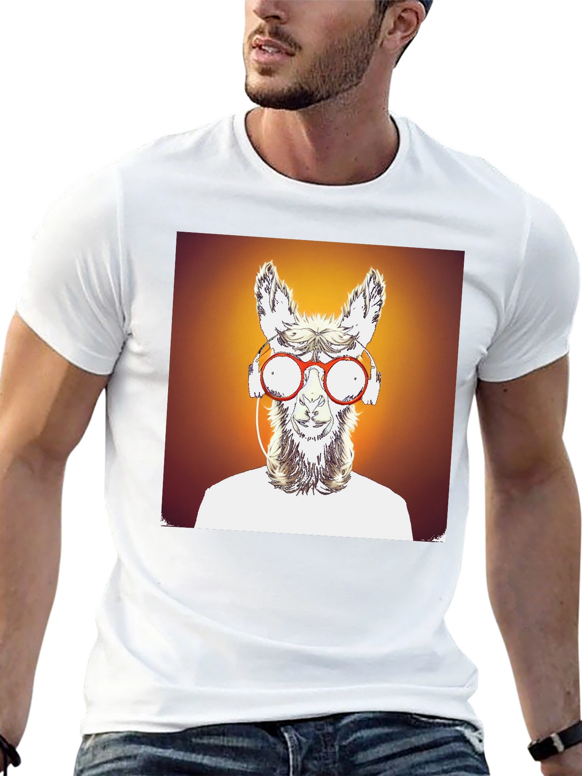 Llama Graphic Tee - Cool Funky Design