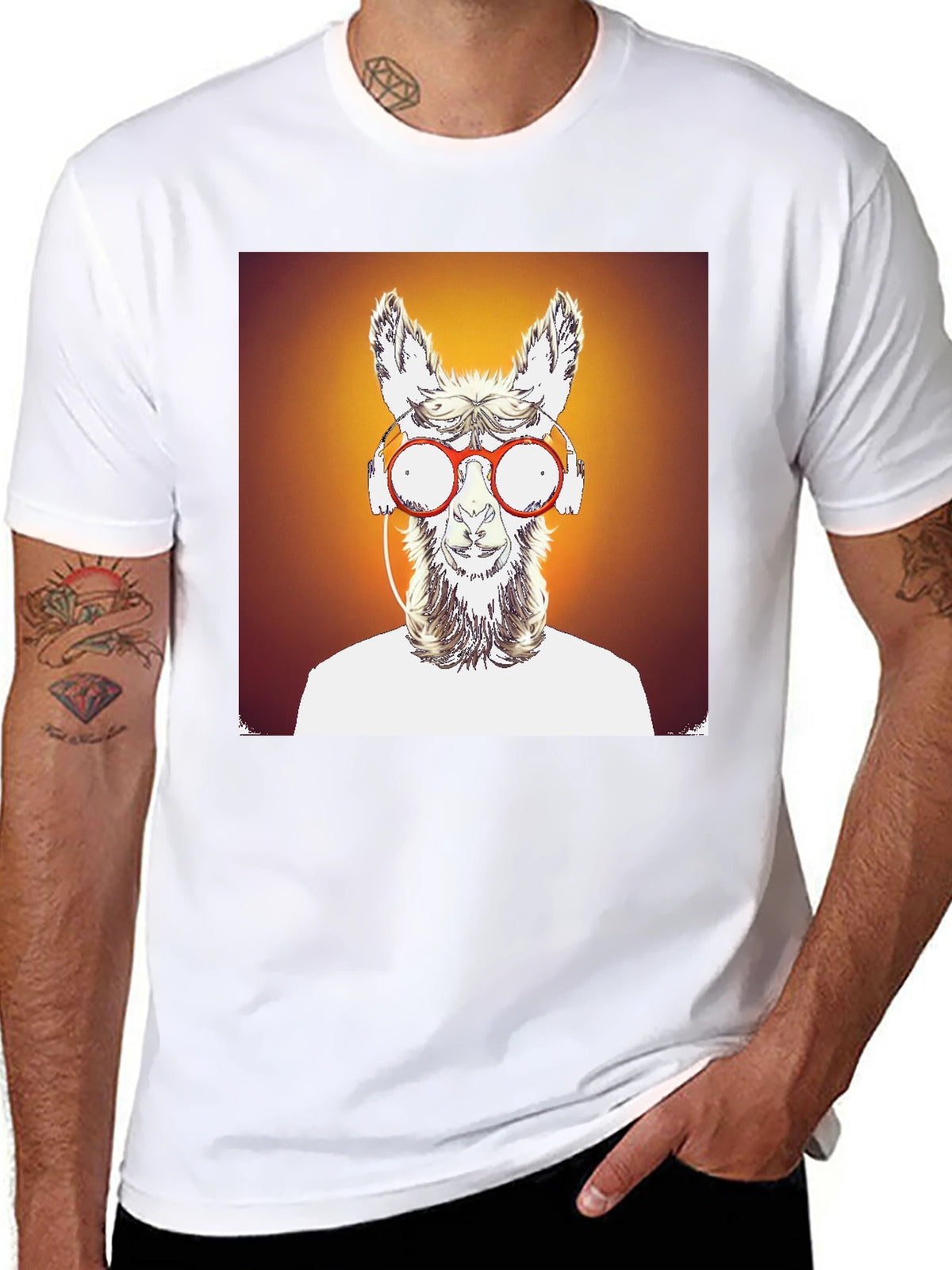 Llama Graphic Tee - Cool Funky Design