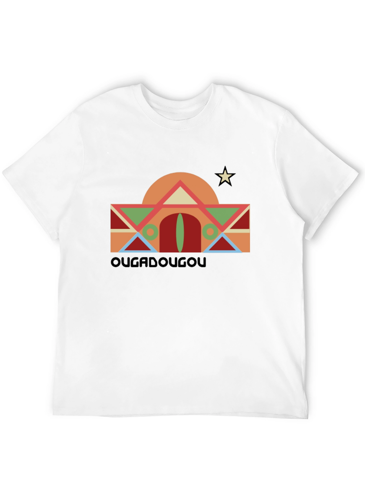 Ougadougou Graphic Tee - Retro Africa Design