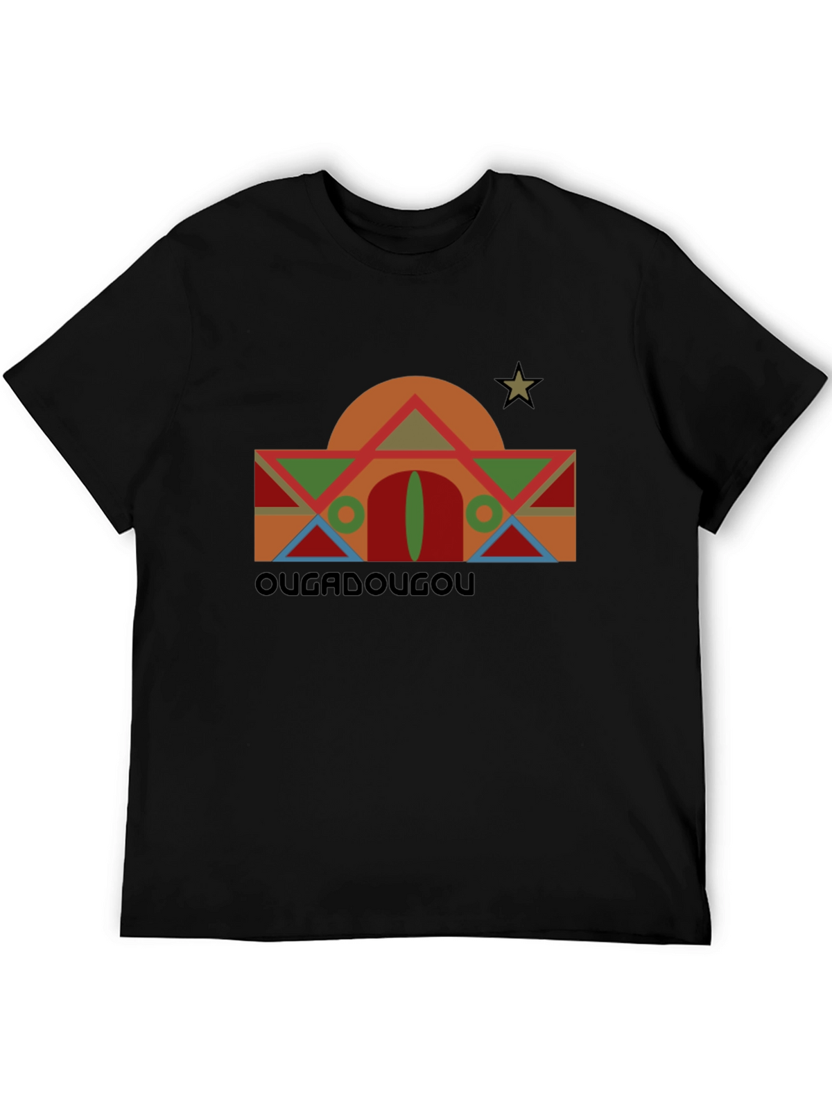 Ougadougou Graphic Tee - Retro Africa Design