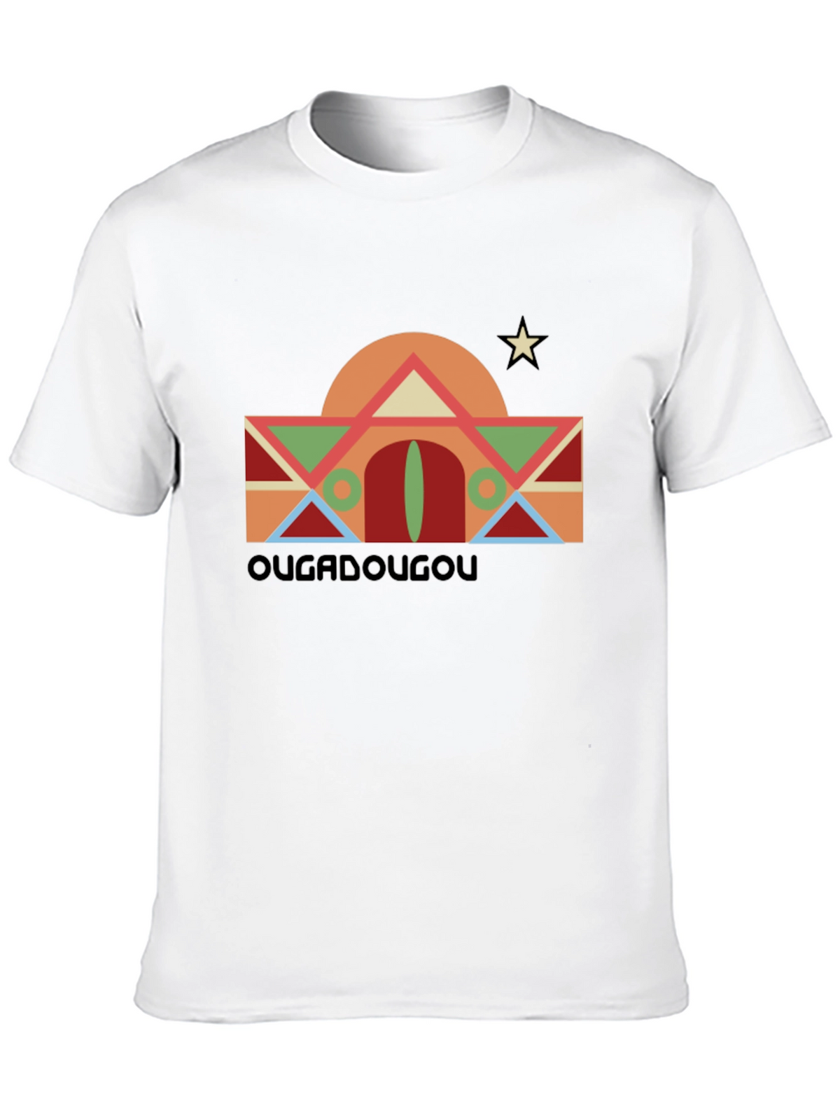 Ougadougou Graphic Tee - Retro Africa Design
