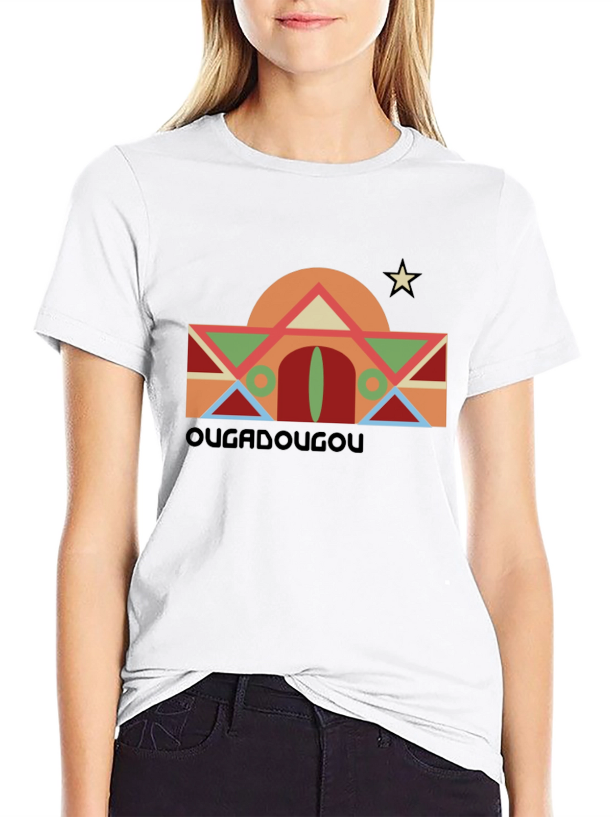 Ougadougou Graphic Tee - Retro Africa Design