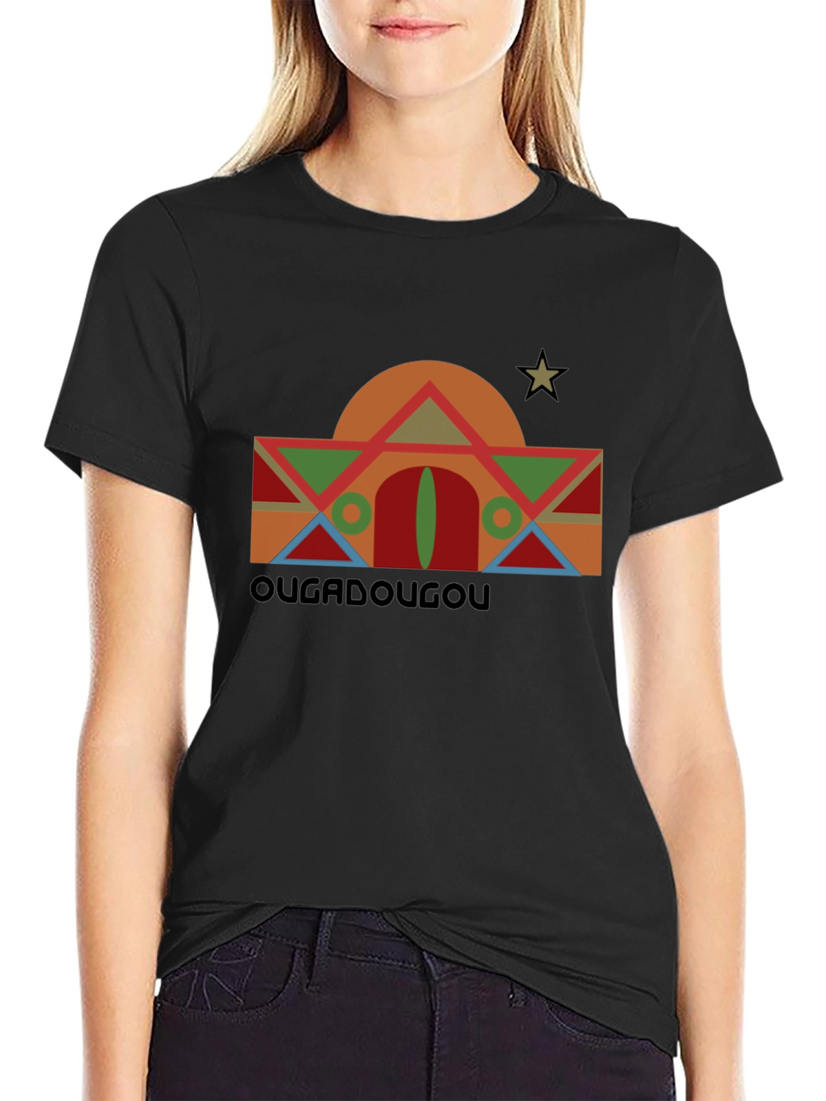 Ougadougou Graphic Tee - Retro Africa Design