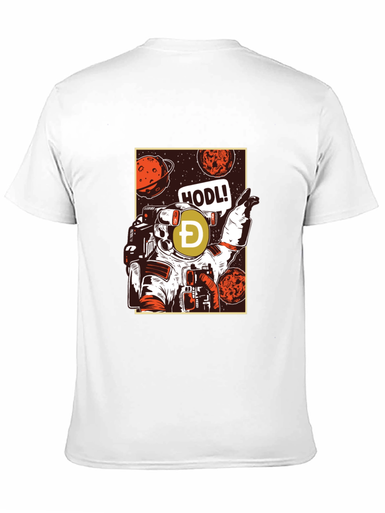 Dogecoin HODL Astronaut Graphic T-Shirt