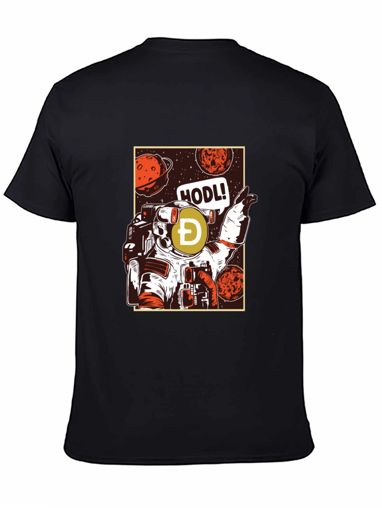 Dogecoin HODL Astronaut Graphic T-Shirt