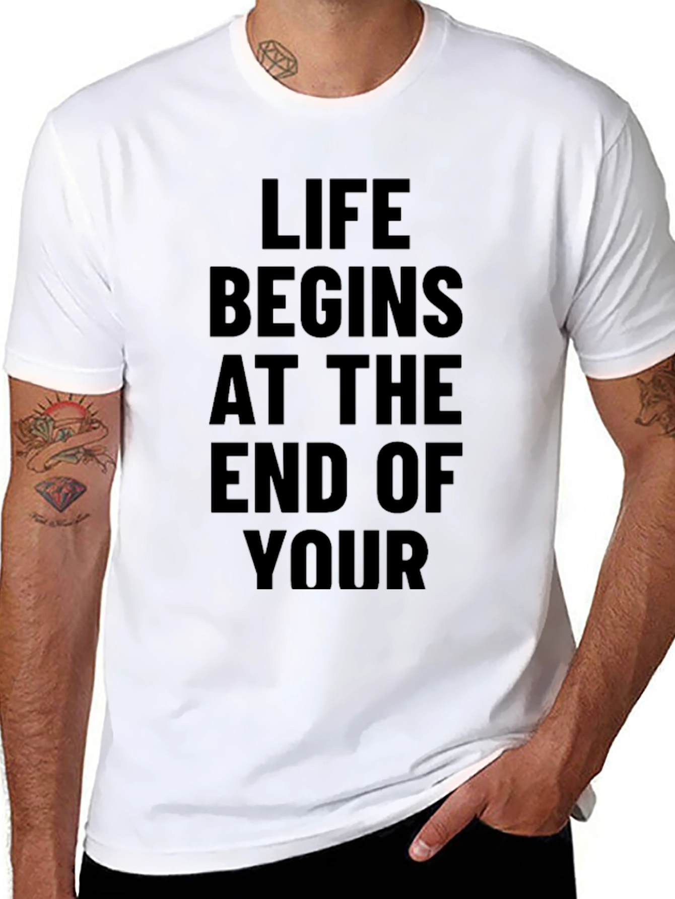 Life Begins T-Shirt - Bold Statement Tee