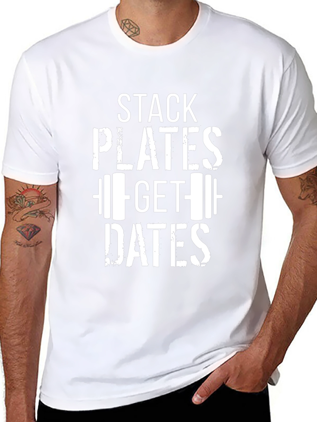 Stack Plates Get Dates Graphic Tee