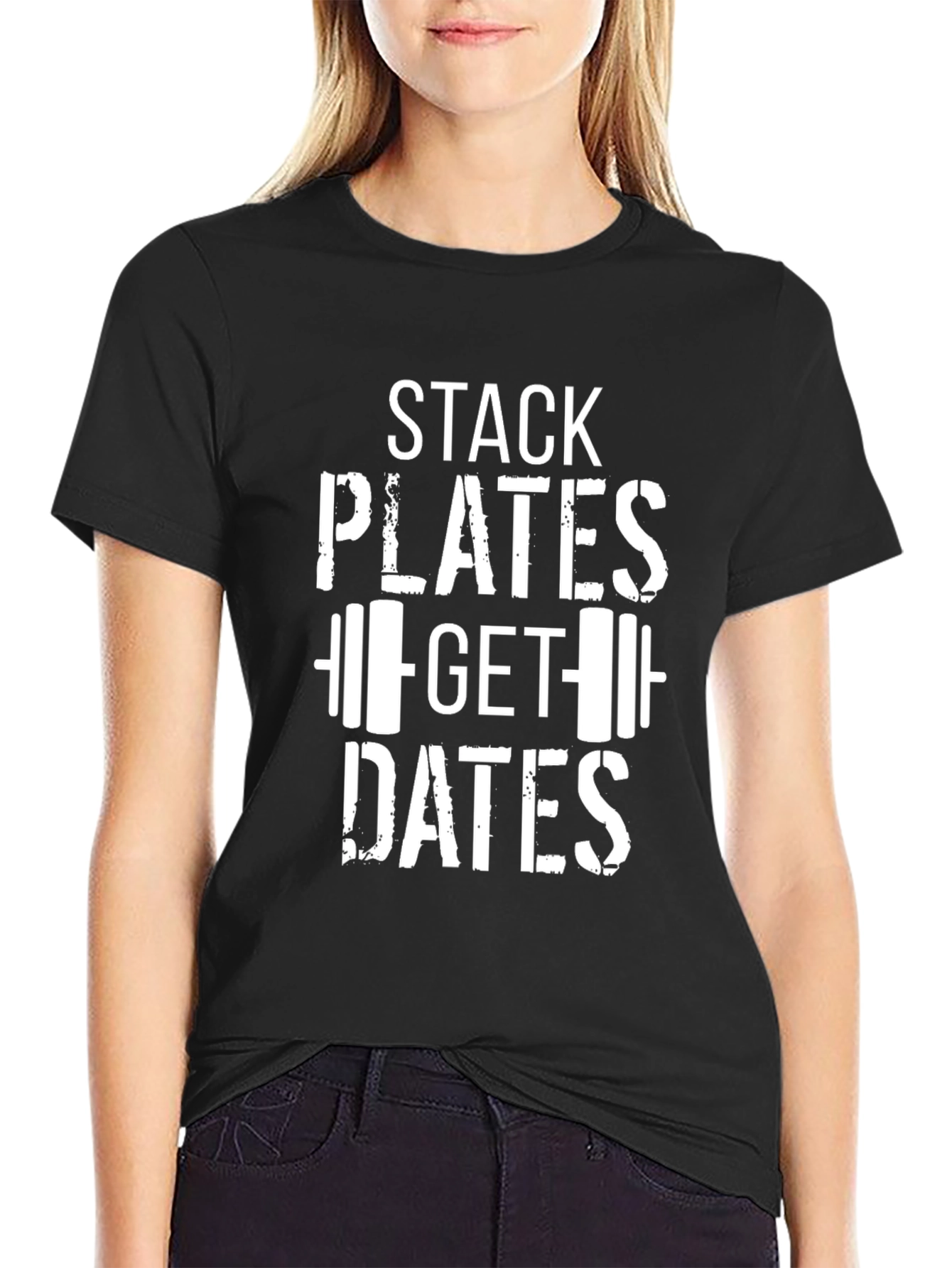 Stack Plates Get Dates Graphic Tee