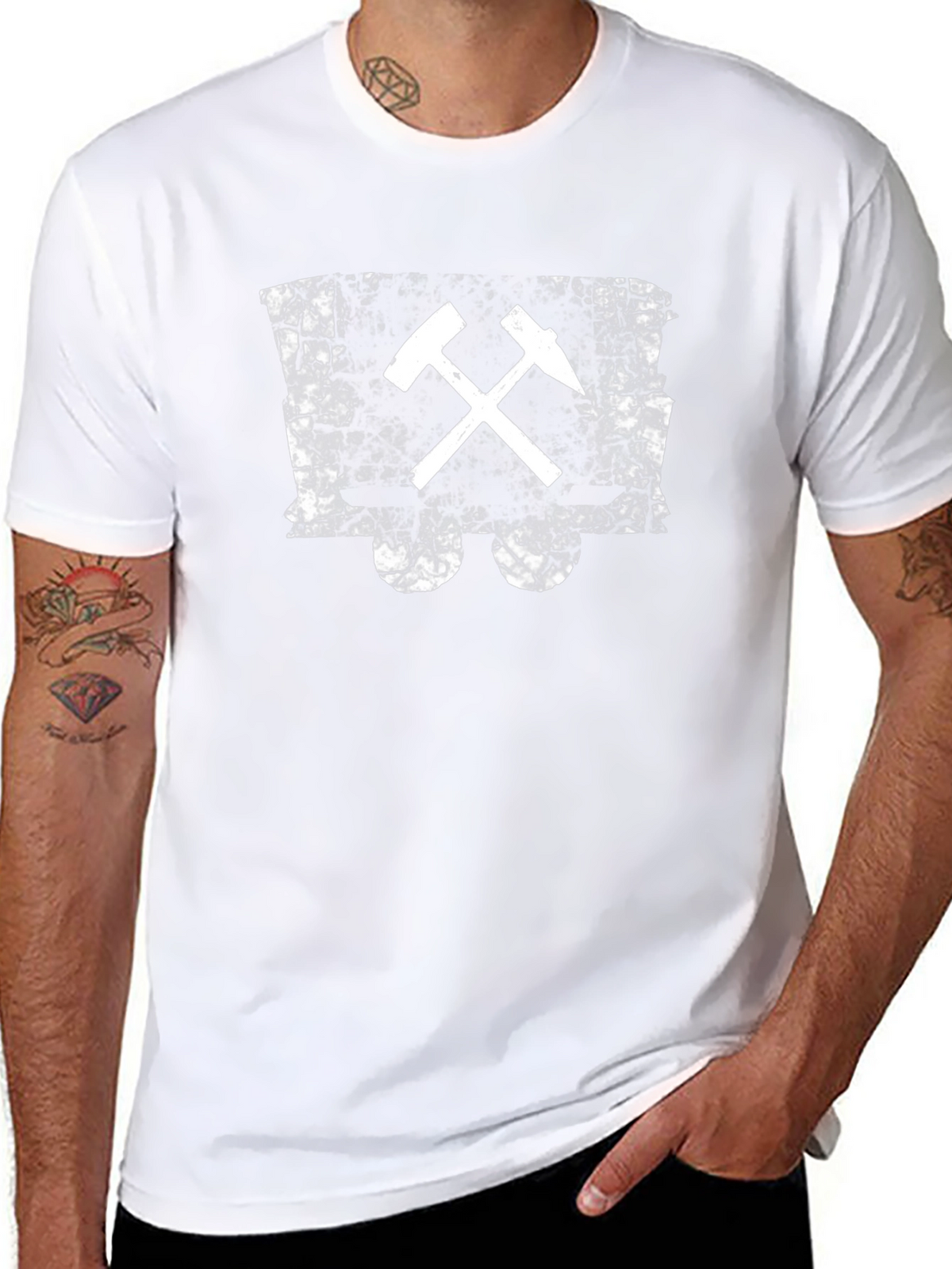 Miners Tools Distressed Black T-Shirt