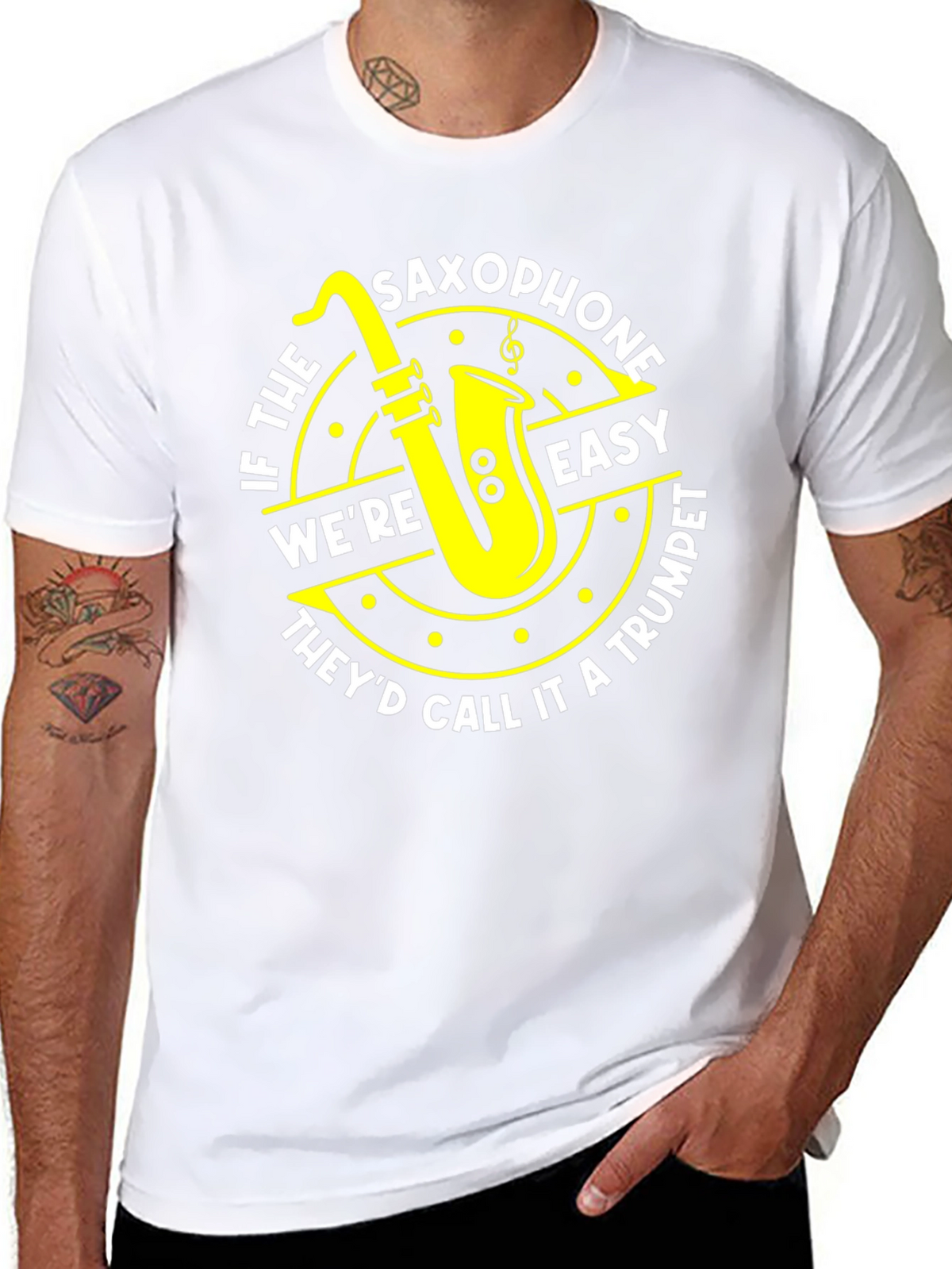 Saxophone Easy Trumpet Tee - Musician T-Shirt