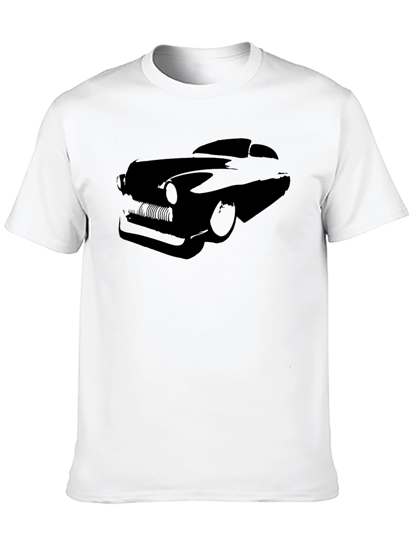 Classic Car Graphic Tee - Sleek Black T-Shirt