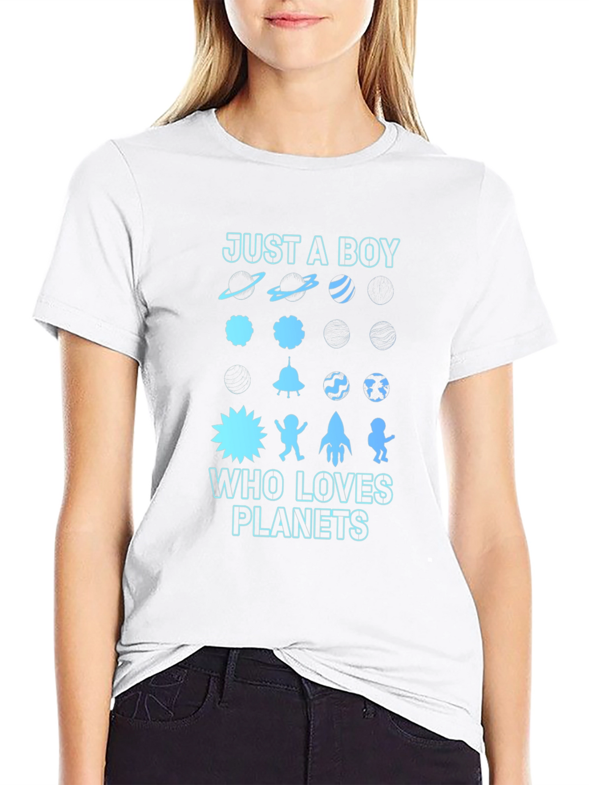 Just A Boy Who Loves Planets Graphic Tee