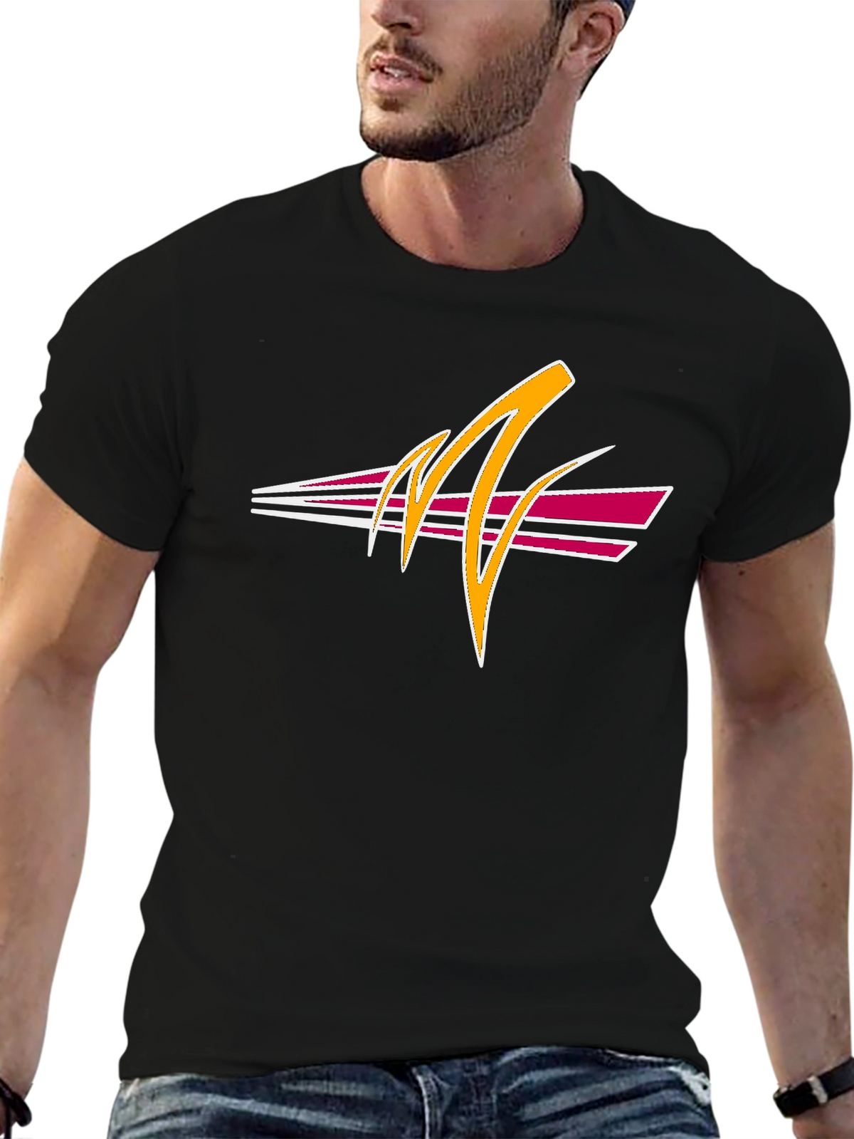 Retro Graphic Tee - Black Casual T-Shirt