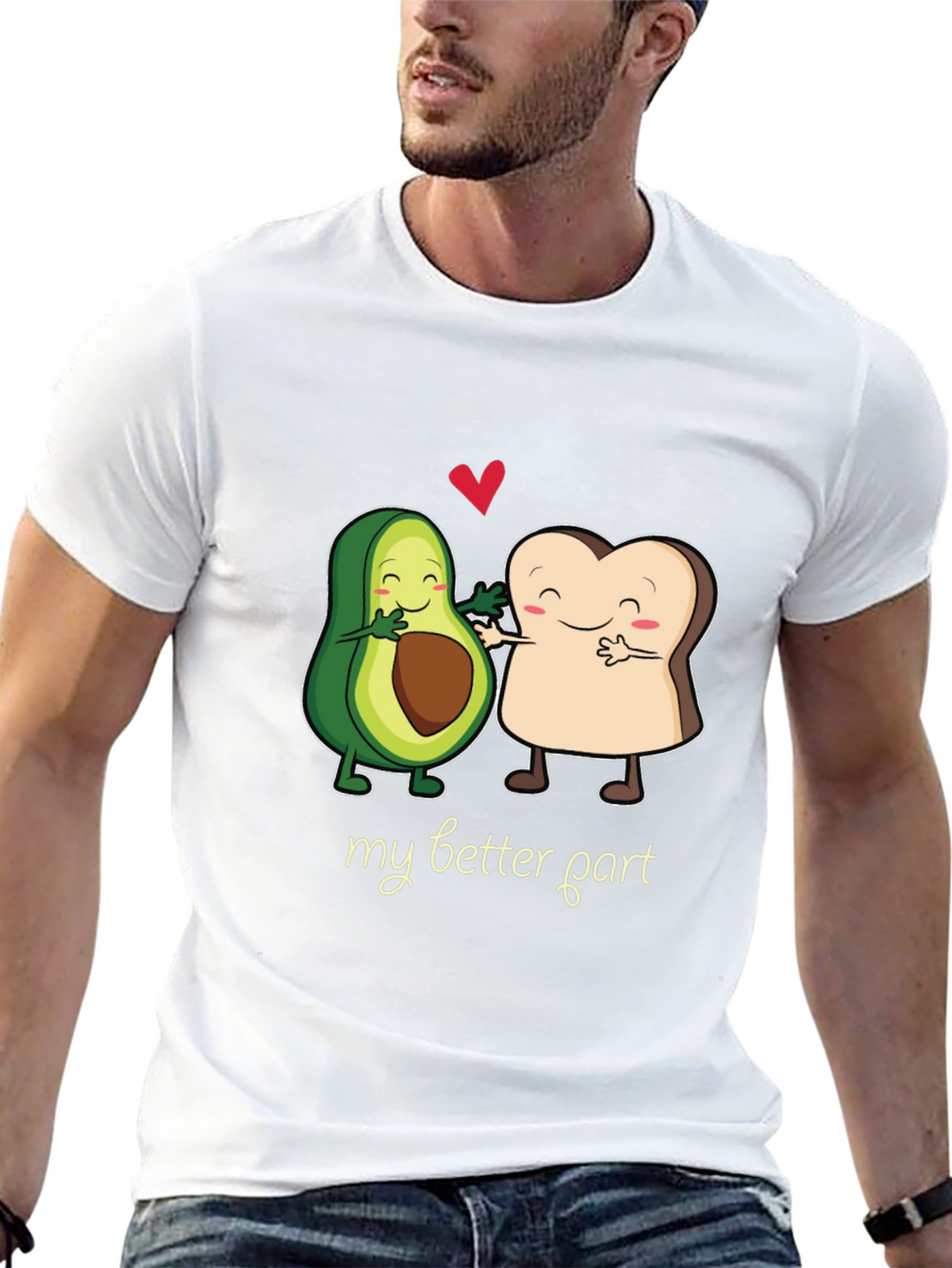 Avocado Toast My Better Part Graphic T-Shirt