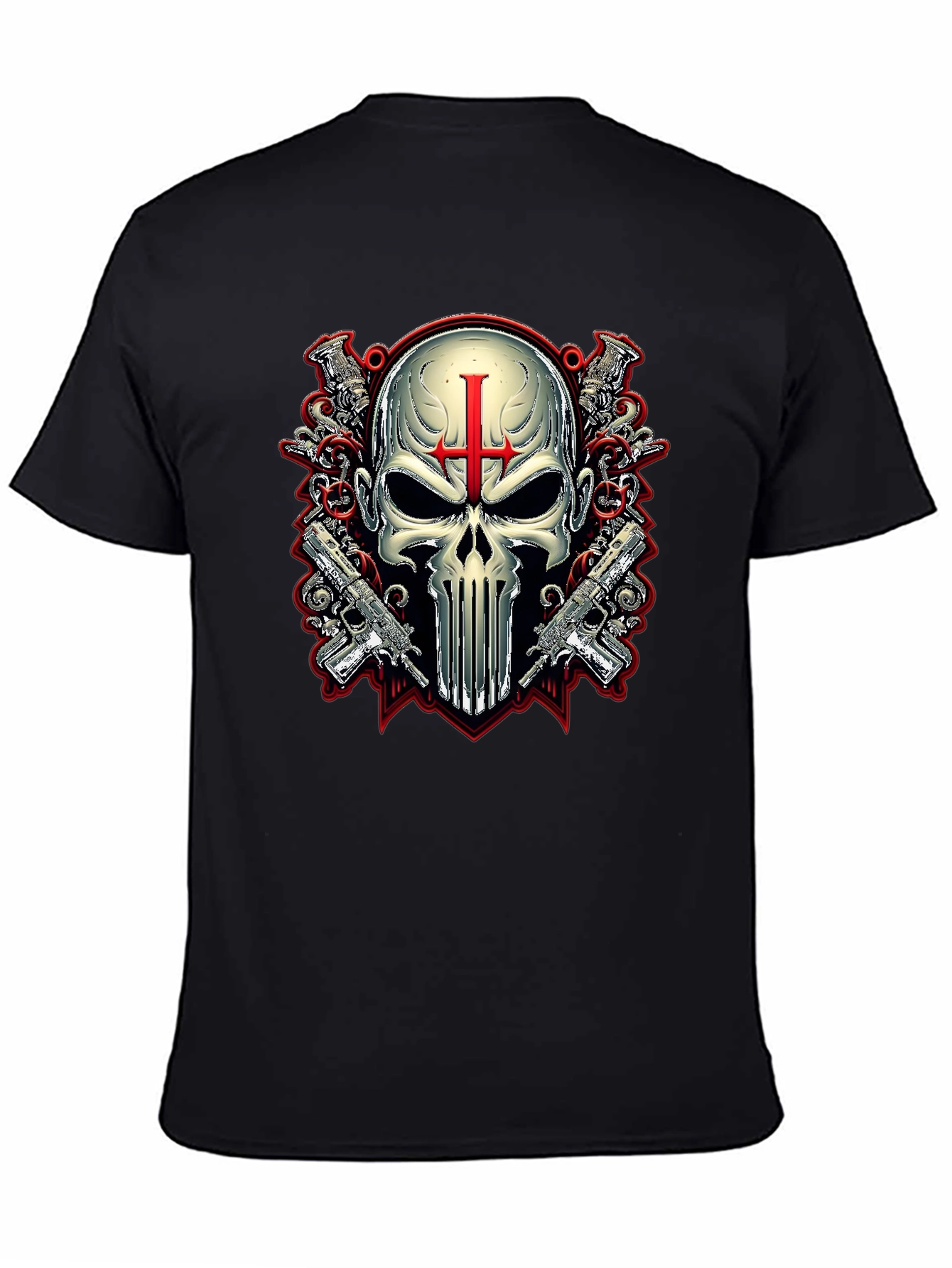 Skull & Guns Graphic Tee - Punisher Style