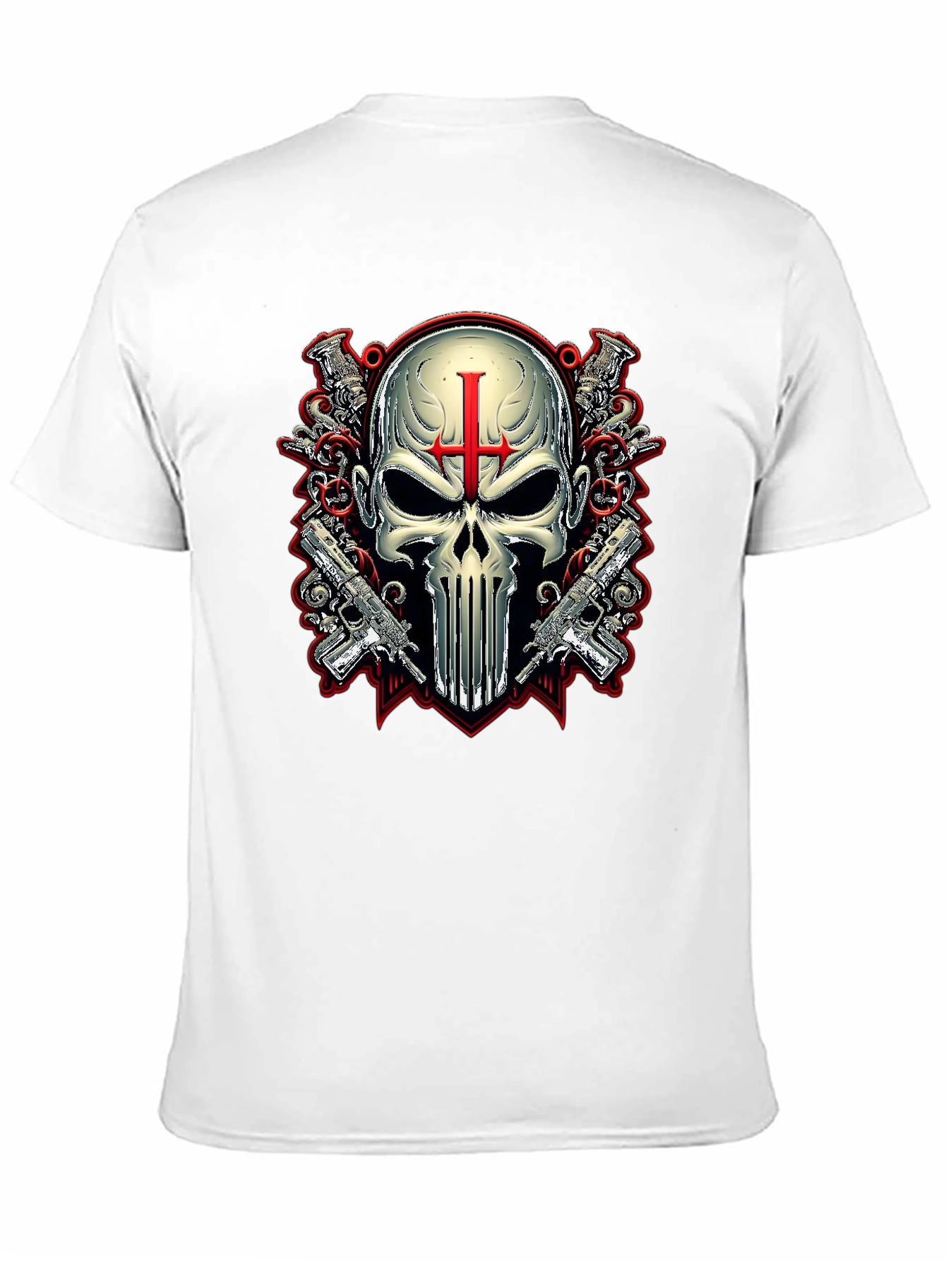 Skull & Guns Graphic Tee - Punisher Style