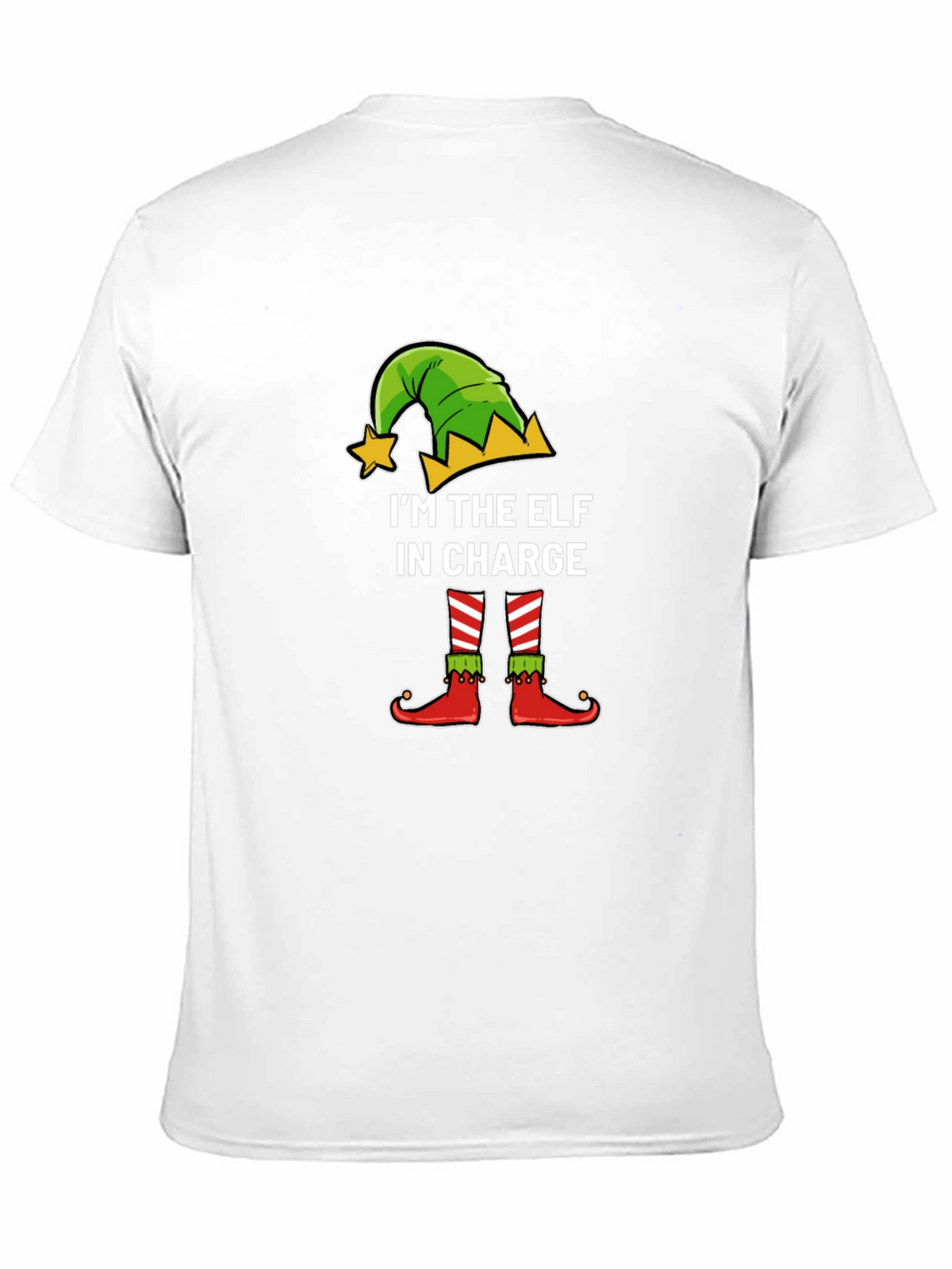 Funny Christmas Elf In Charge Graphic Tee