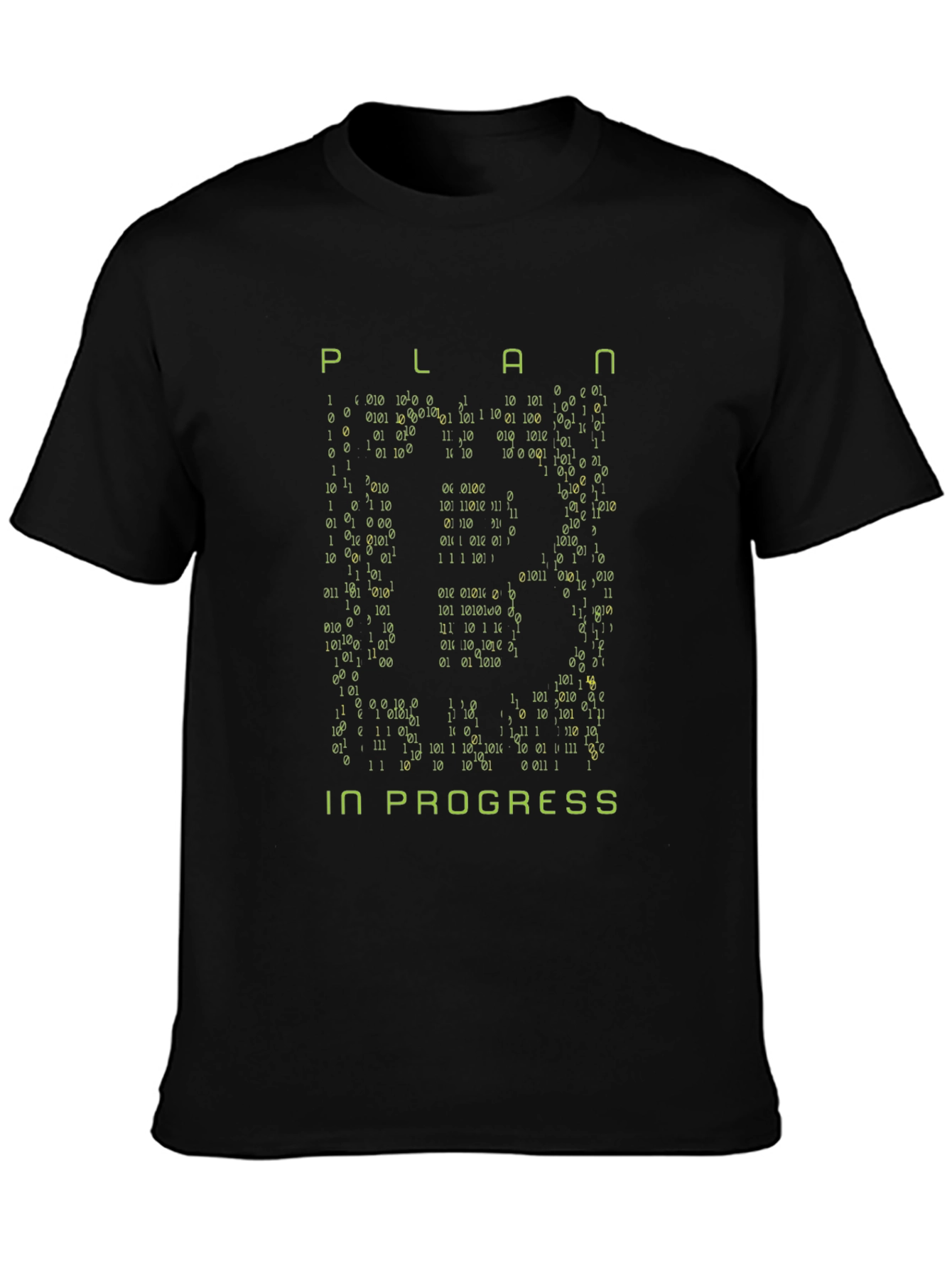 Plan In Progress Binary Code Graphic T-Shirt