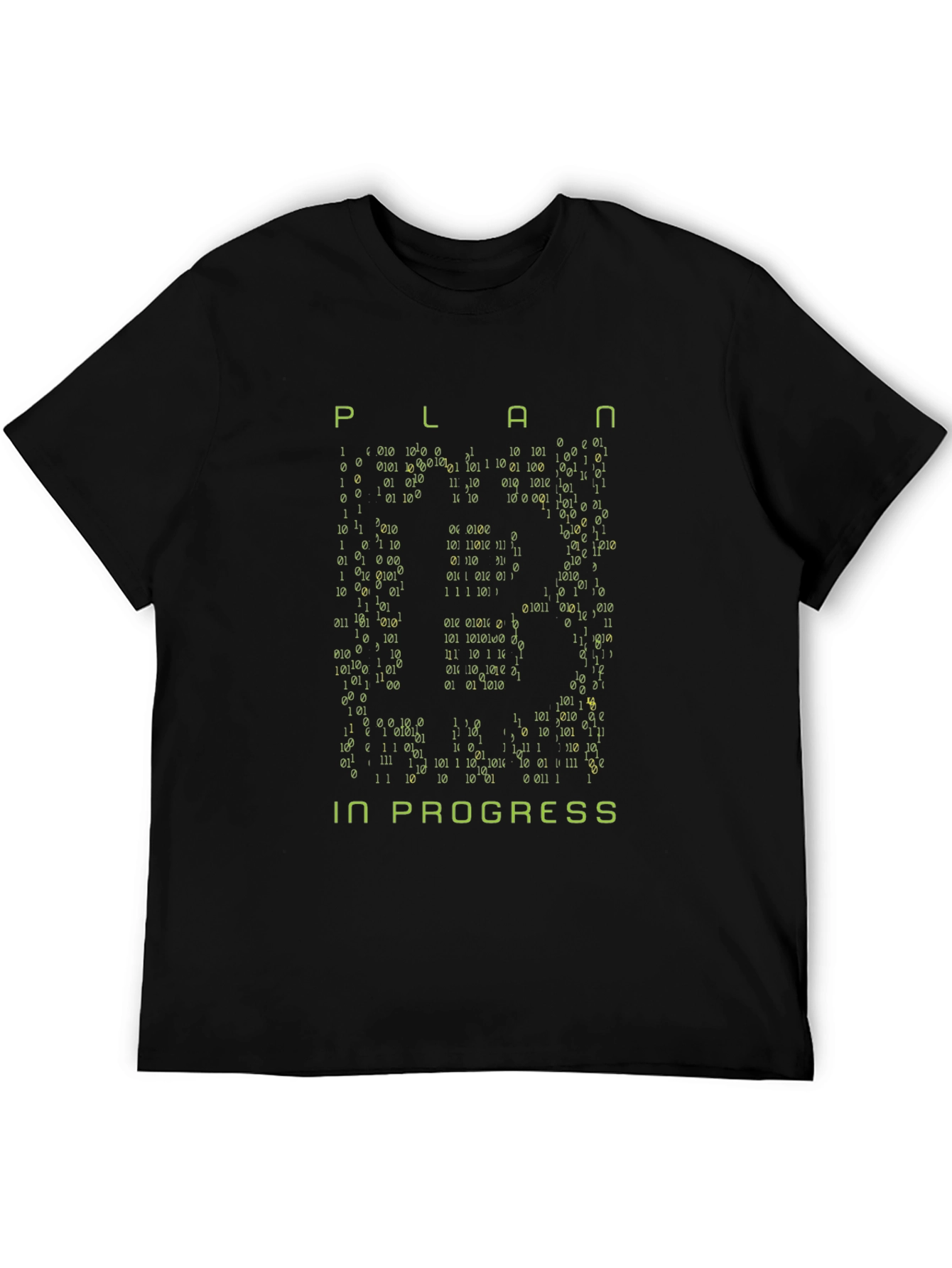 Plan In Progress Binary Code Graphic T-Shirt