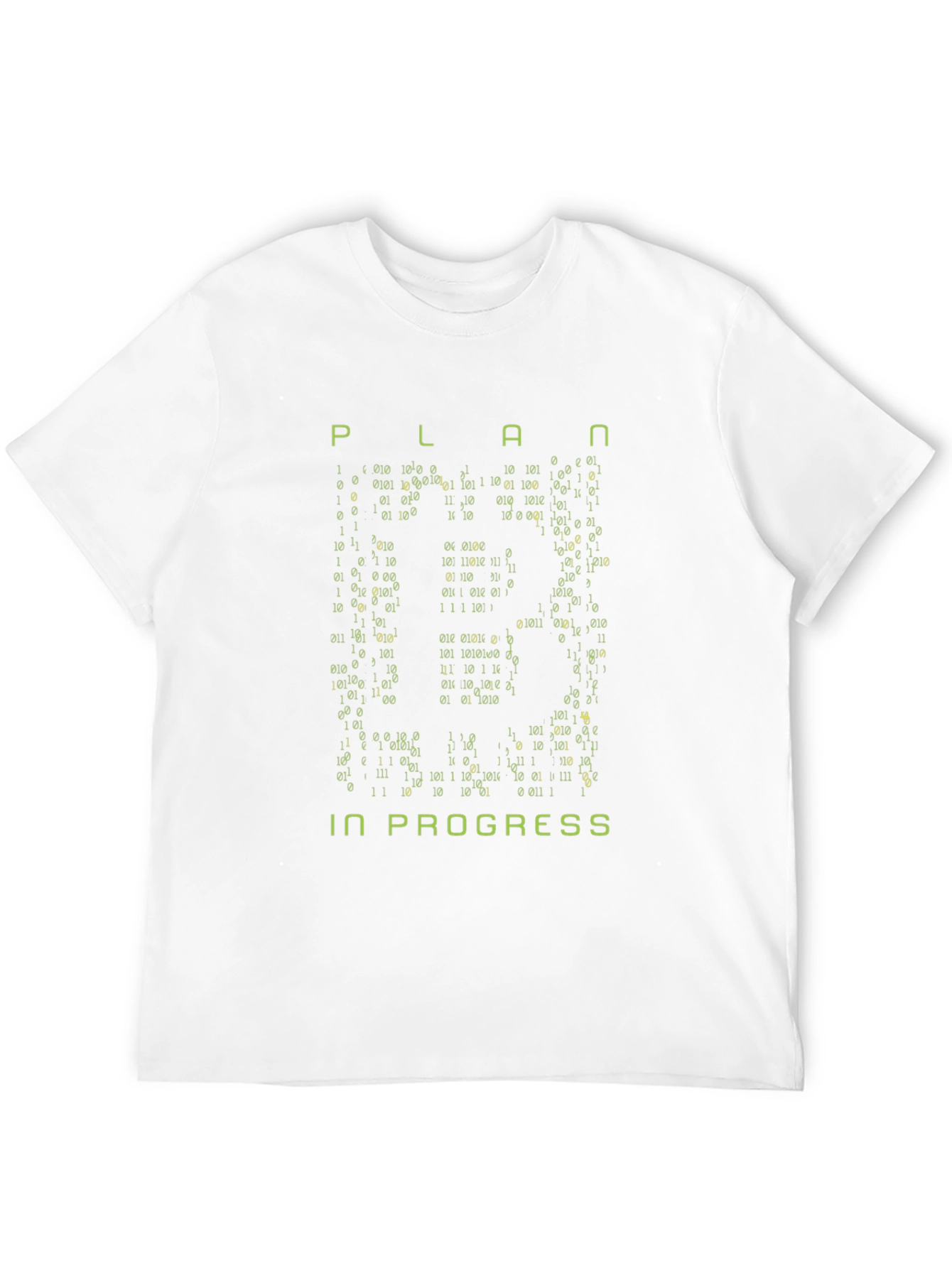 Plan In Progress Binary Code Graphic T-Shirt