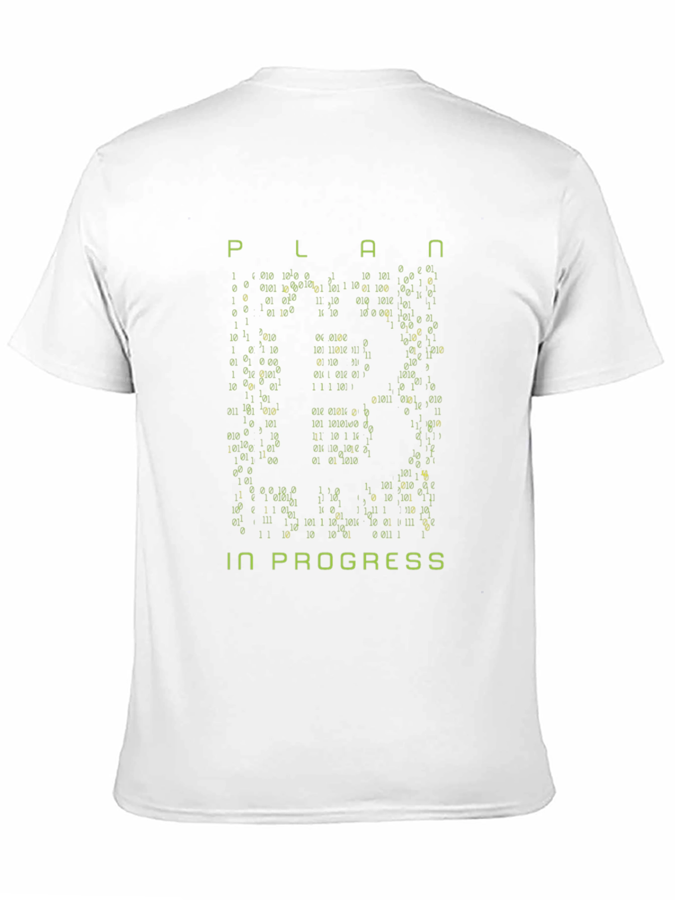 Plan In Progress Binary Code Graphic T-Shirt