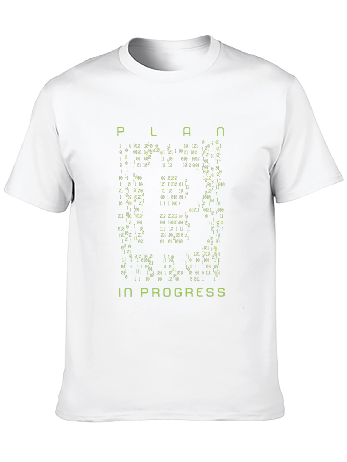 Plan In Progress Binary Code Graphic T-Shirt