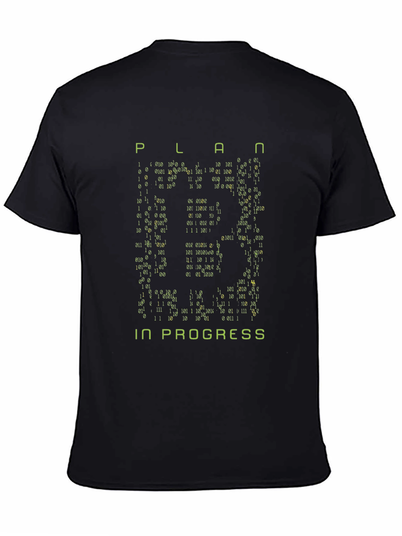 Plan In Progress Binary Code Graphic T-Shirt