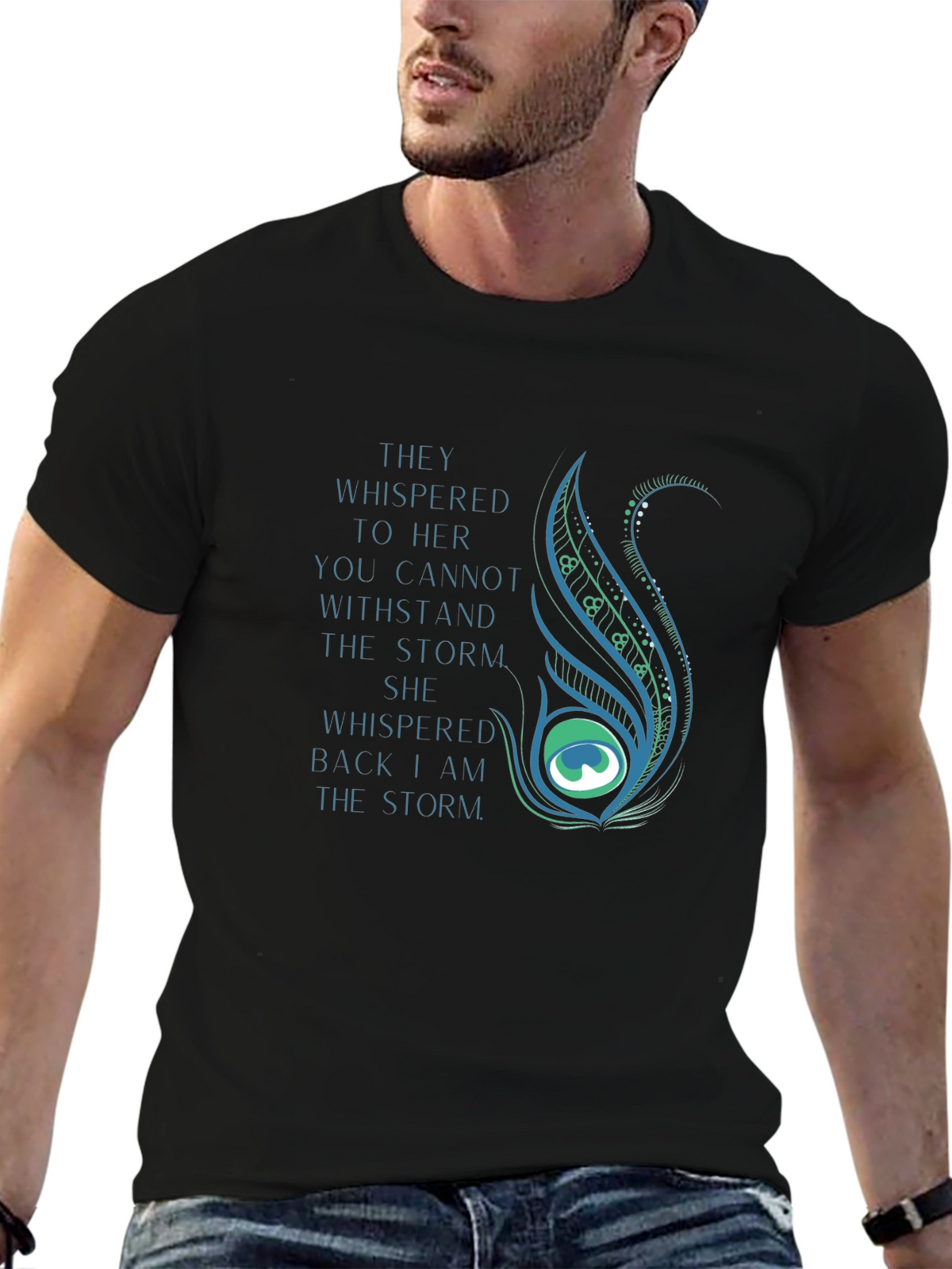 Inspirational Storm T-Shirt: They Whispered to Her