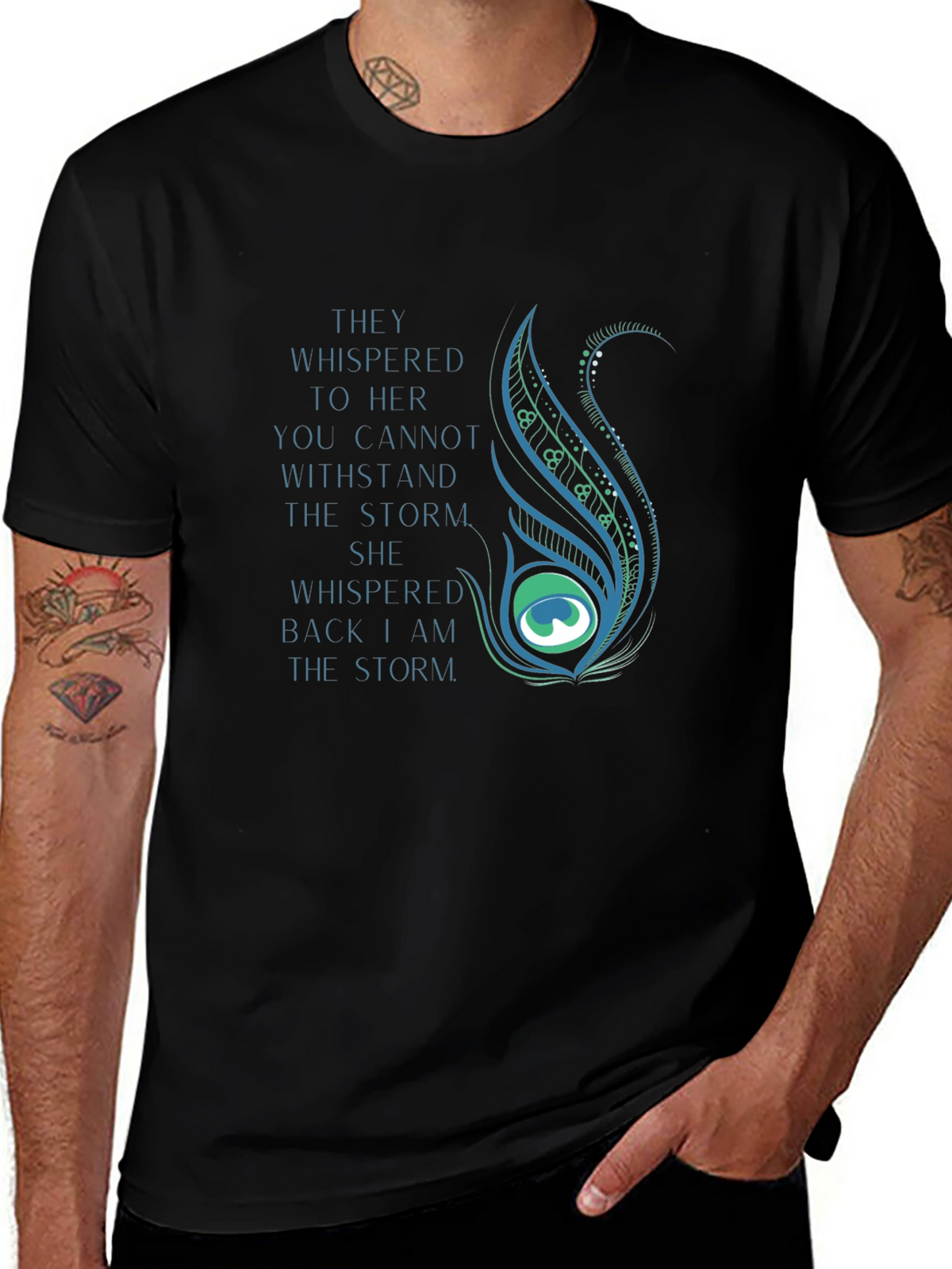 Inspirational Storm T-Shirt: They Whispered to Her