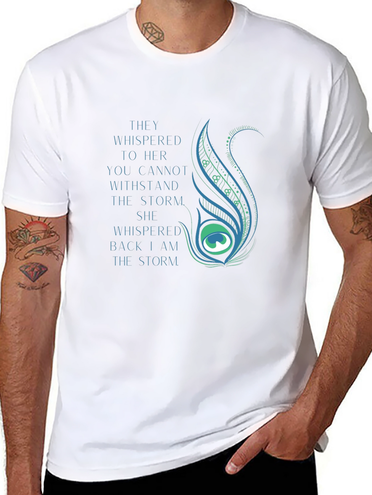 Inspirational Storm T-Shirt: They Whispered to Her