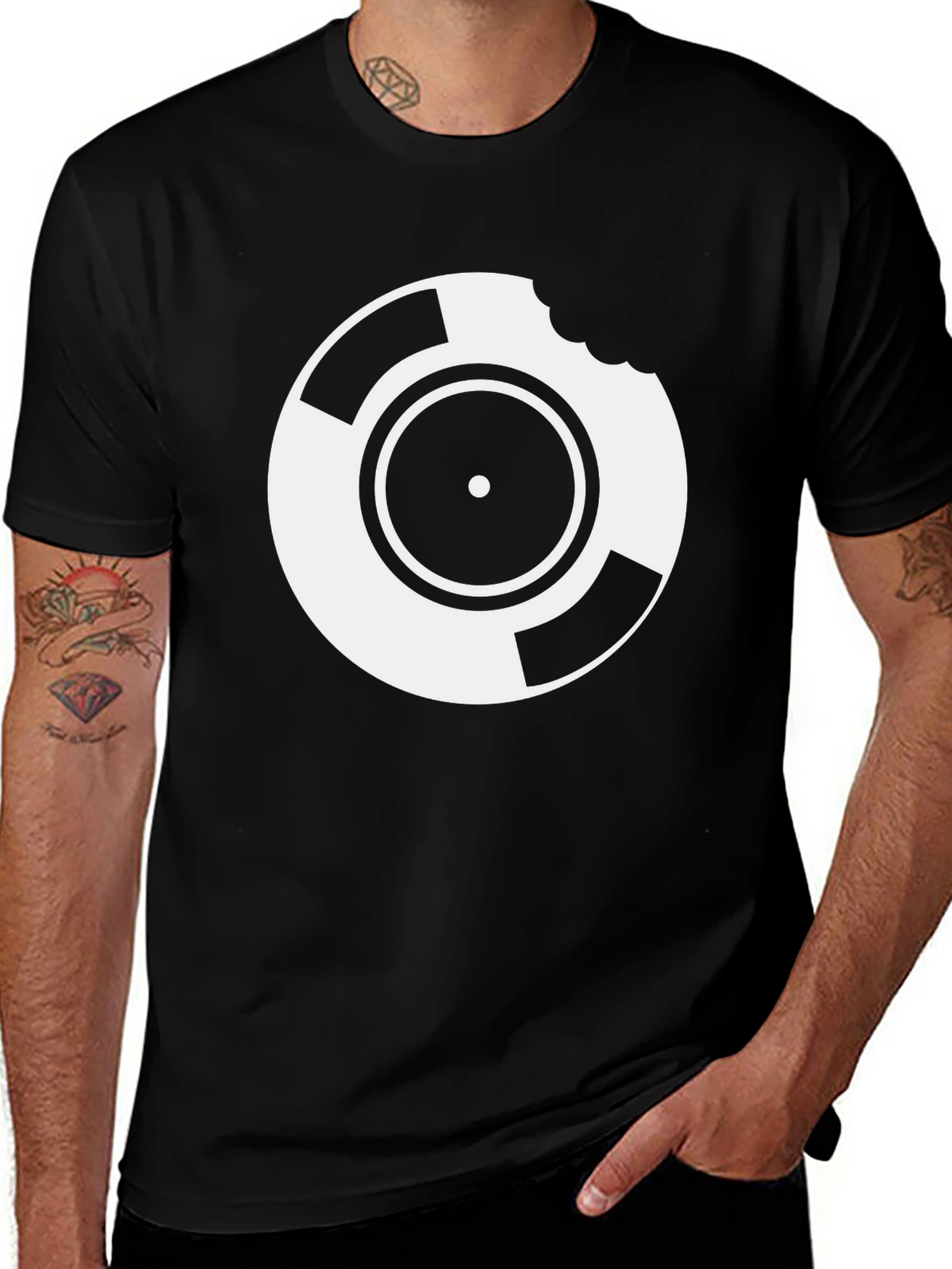 Vinyl Record Bite Graphic Tee