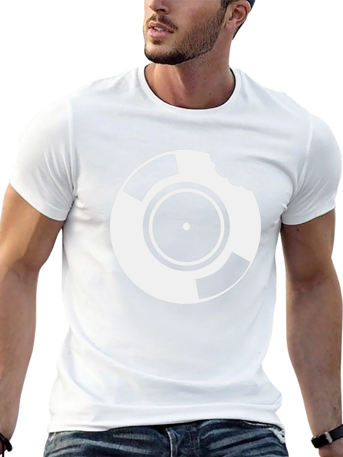 Vinyl Record Bite Graphic Tee
