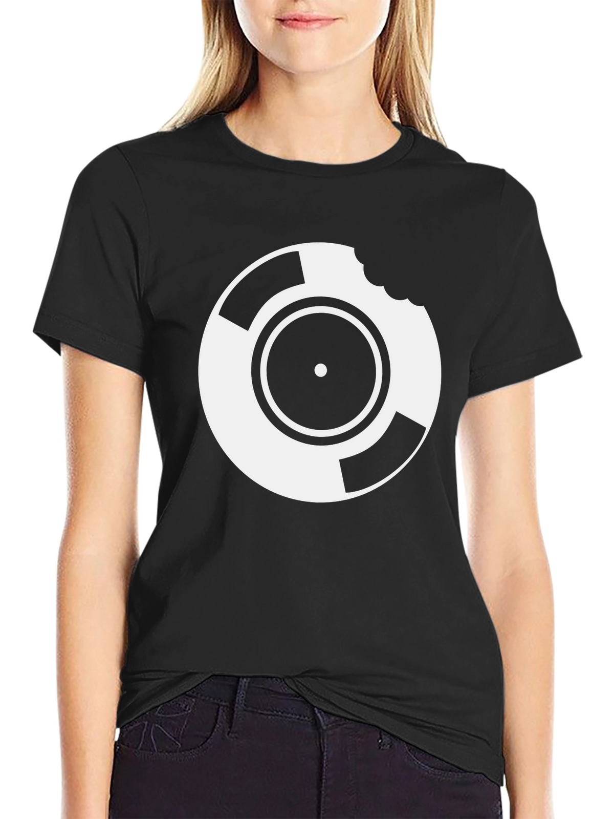 Vinyl Record Bite Graphic Tee