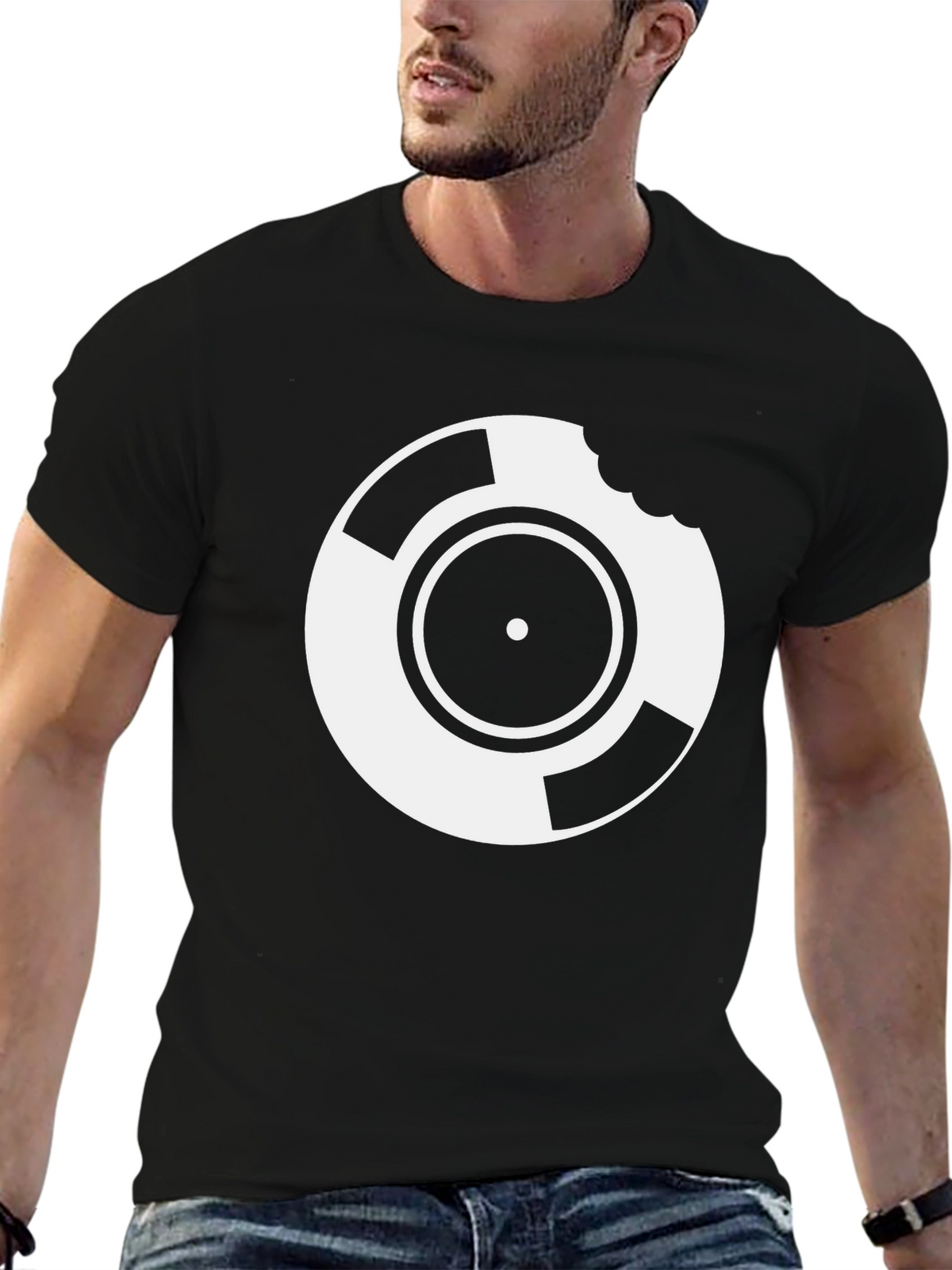 Vinyl Record Bite Graphic Tee