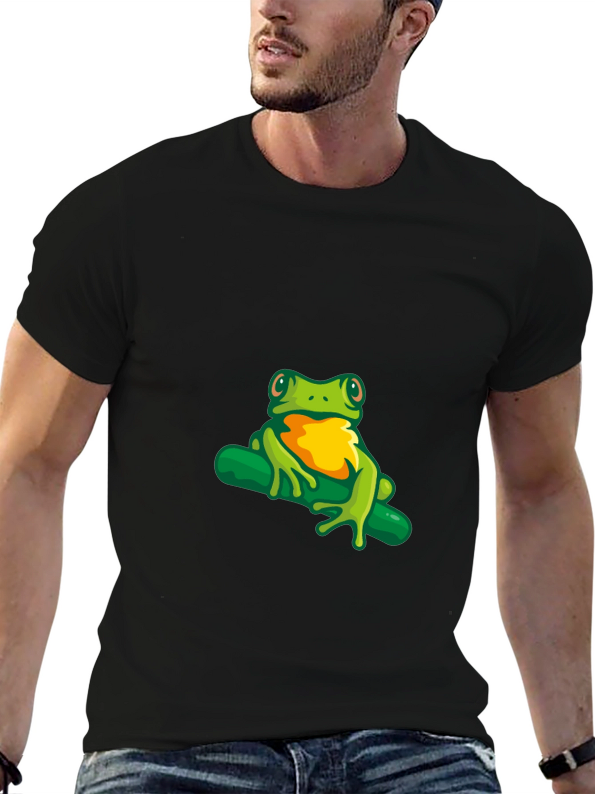 Frog Graphic Black T-Shirt