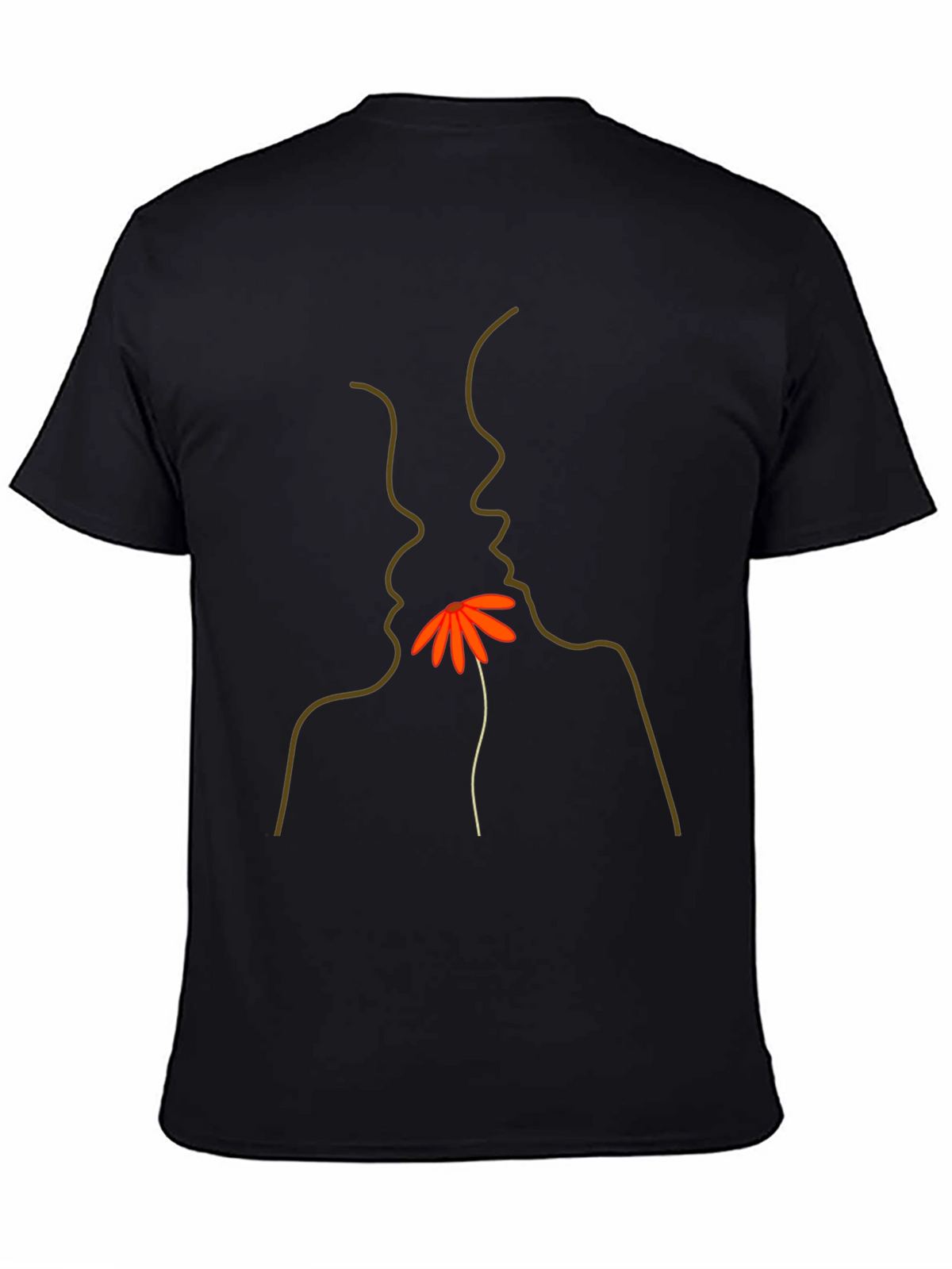 Minimalist Faces & Flower Graphic Tee