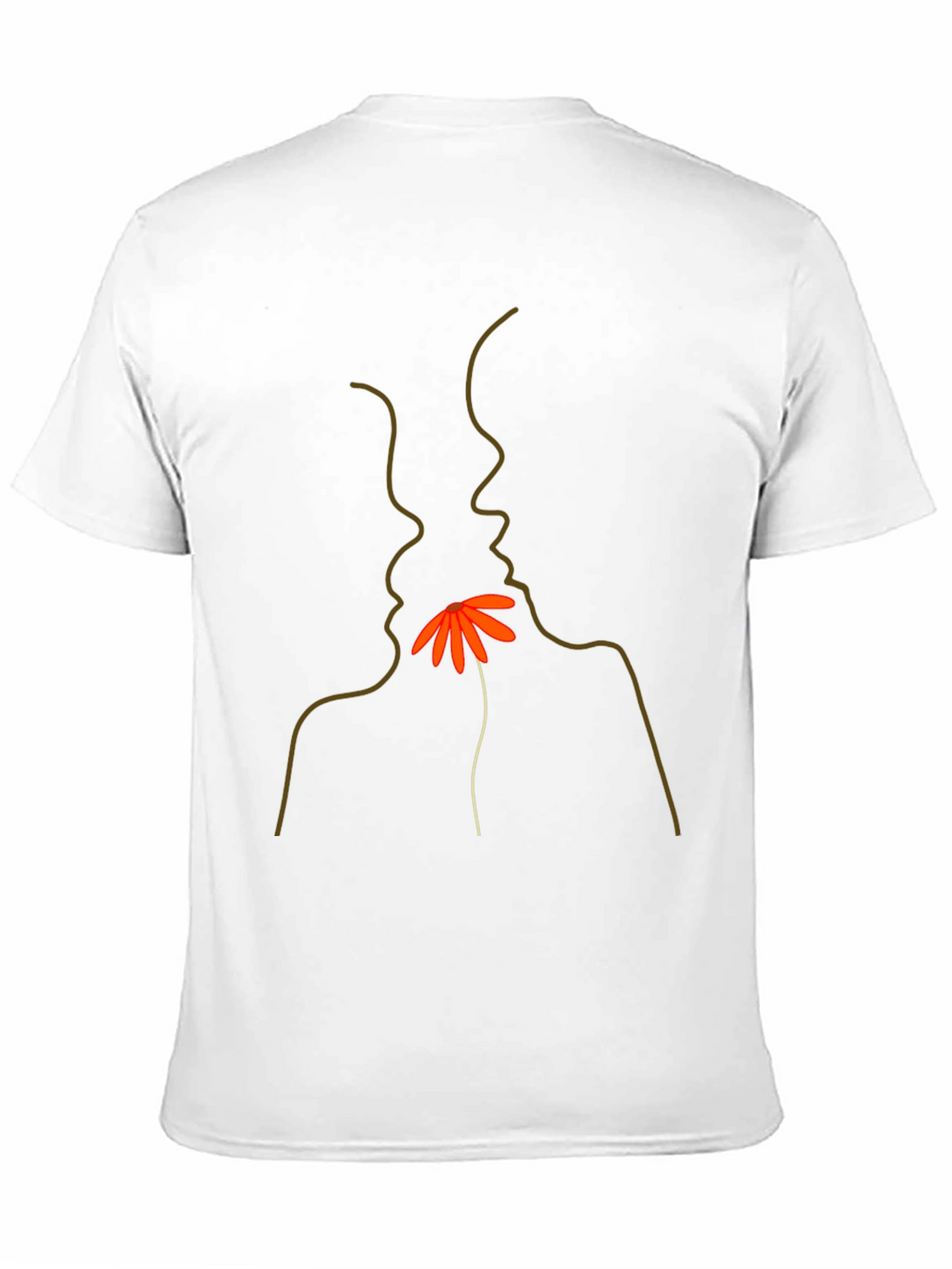 Minimalist Faces & Flower Graphic Tee