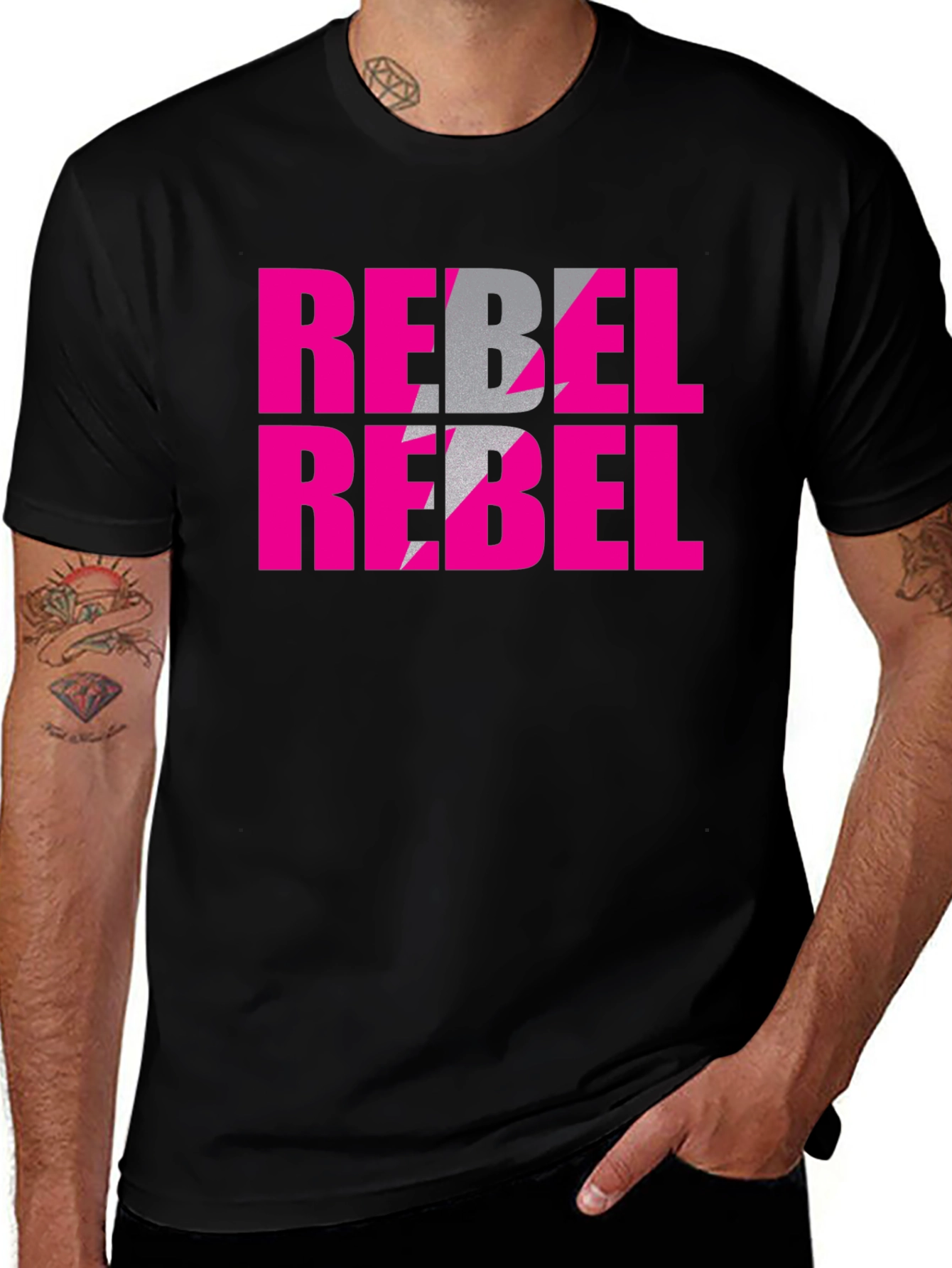 Rebel Pink Graphic T-Shirt - Edgy Streetwear