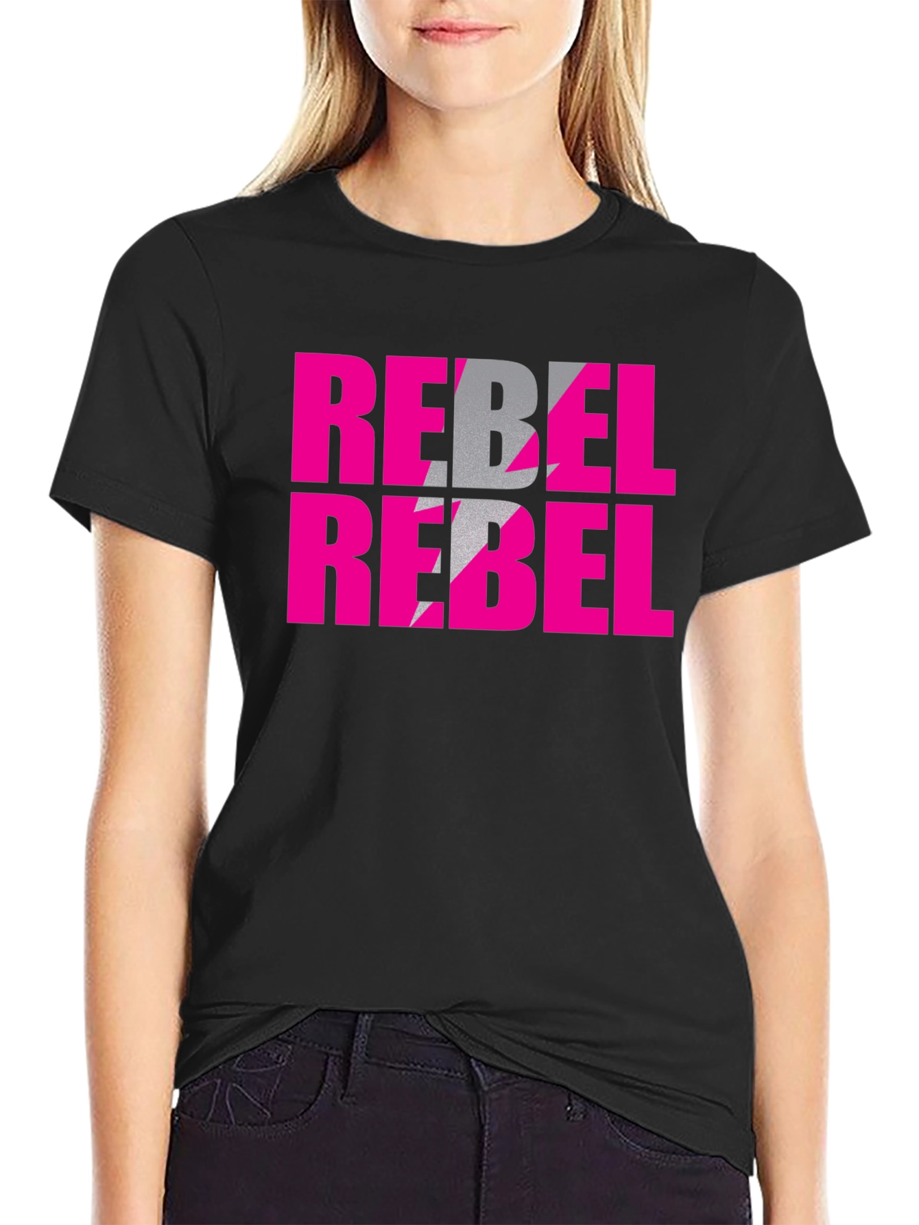 Rebel Pink Graphic T-Shirt - Edgy Streetwear