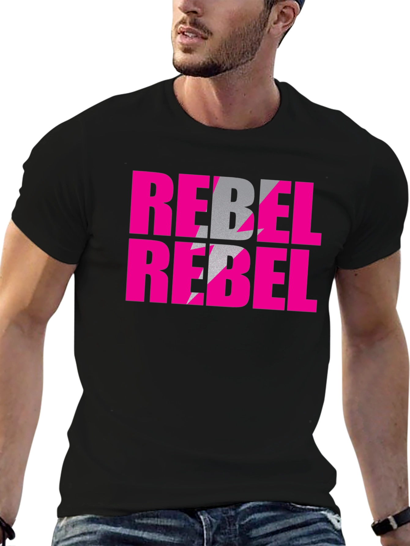 Rebel Pink Graphic T-Shirt - Edgy Streetwear