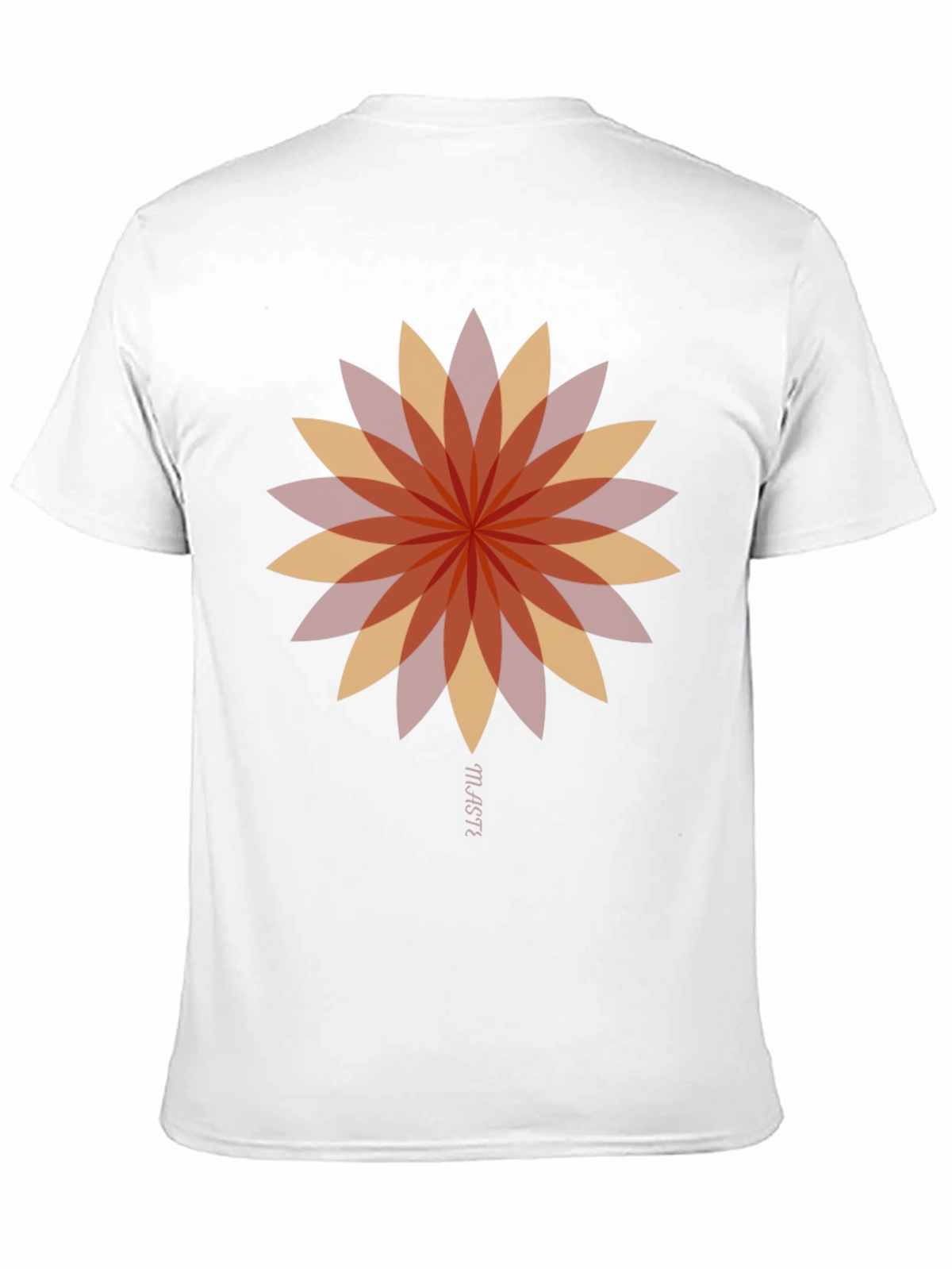 Geometric Flower Graphic Tee - Stylish Black T-Shirt