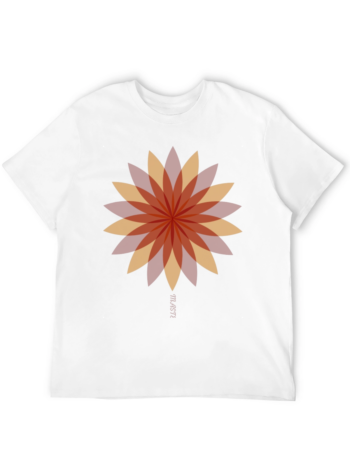 Geometric Flower Graphic Tee - Stylish Black T-Shirt