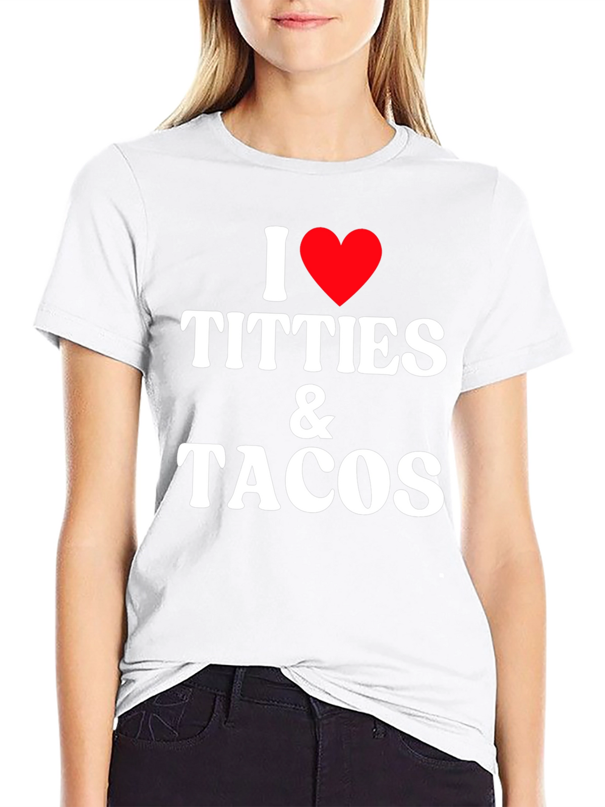 I Love Titties & Tacos Funny Graphic Tee