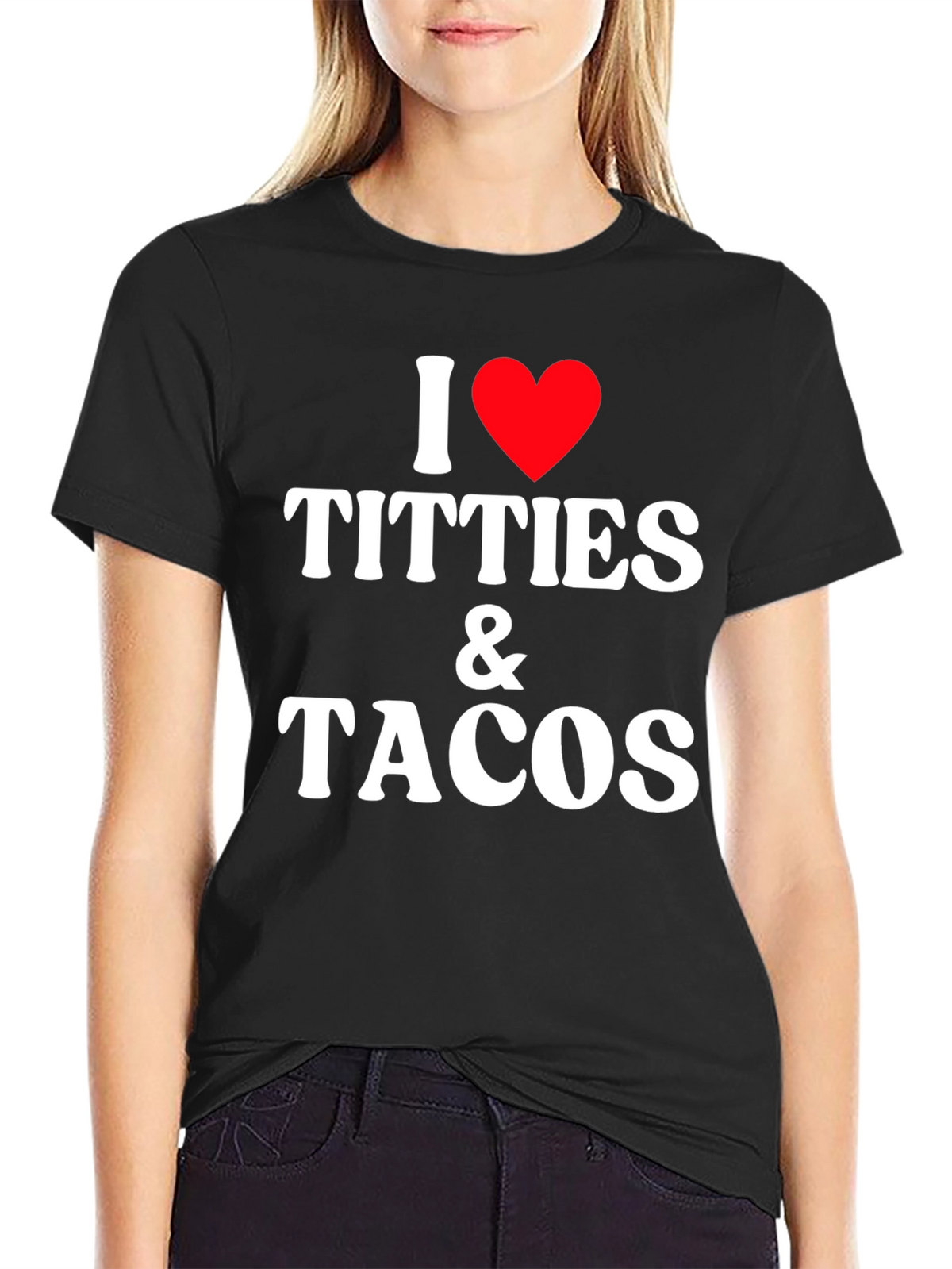 I Love Titties & Tacos Funny Graphic Tee