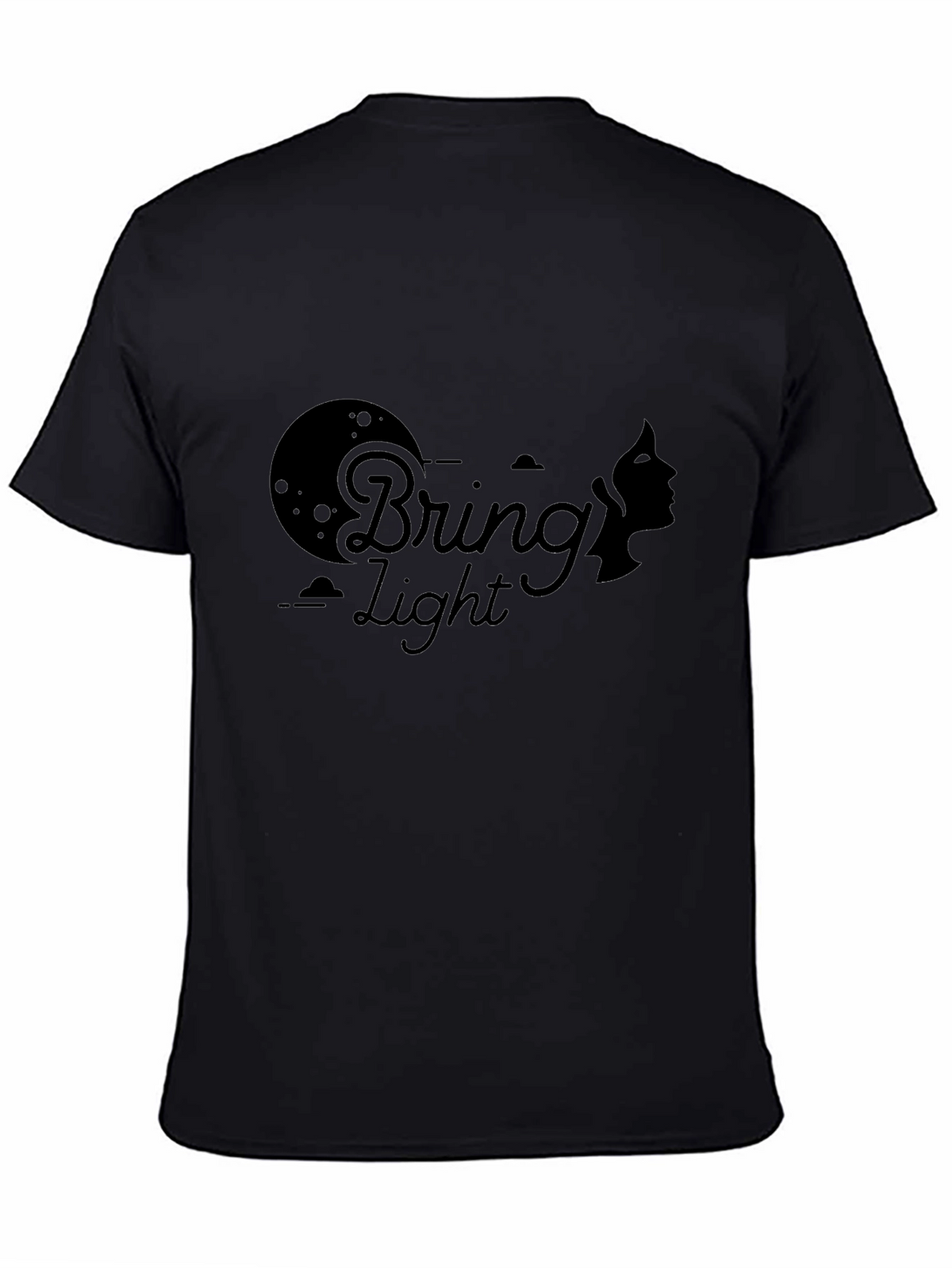 Bring Light Graphic Print Black T-Shirt