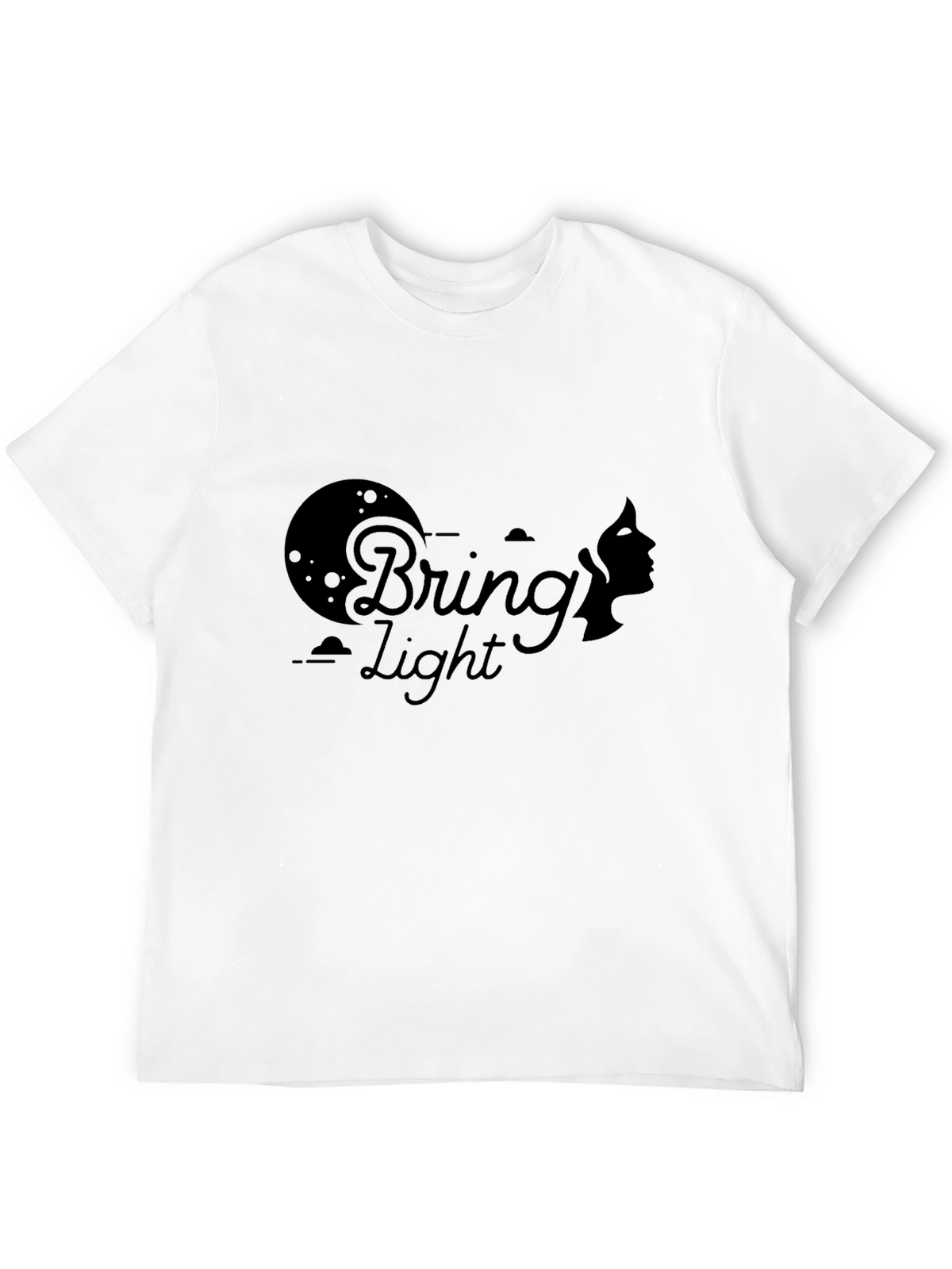Bring Light Graphic Print Black T-Shirt