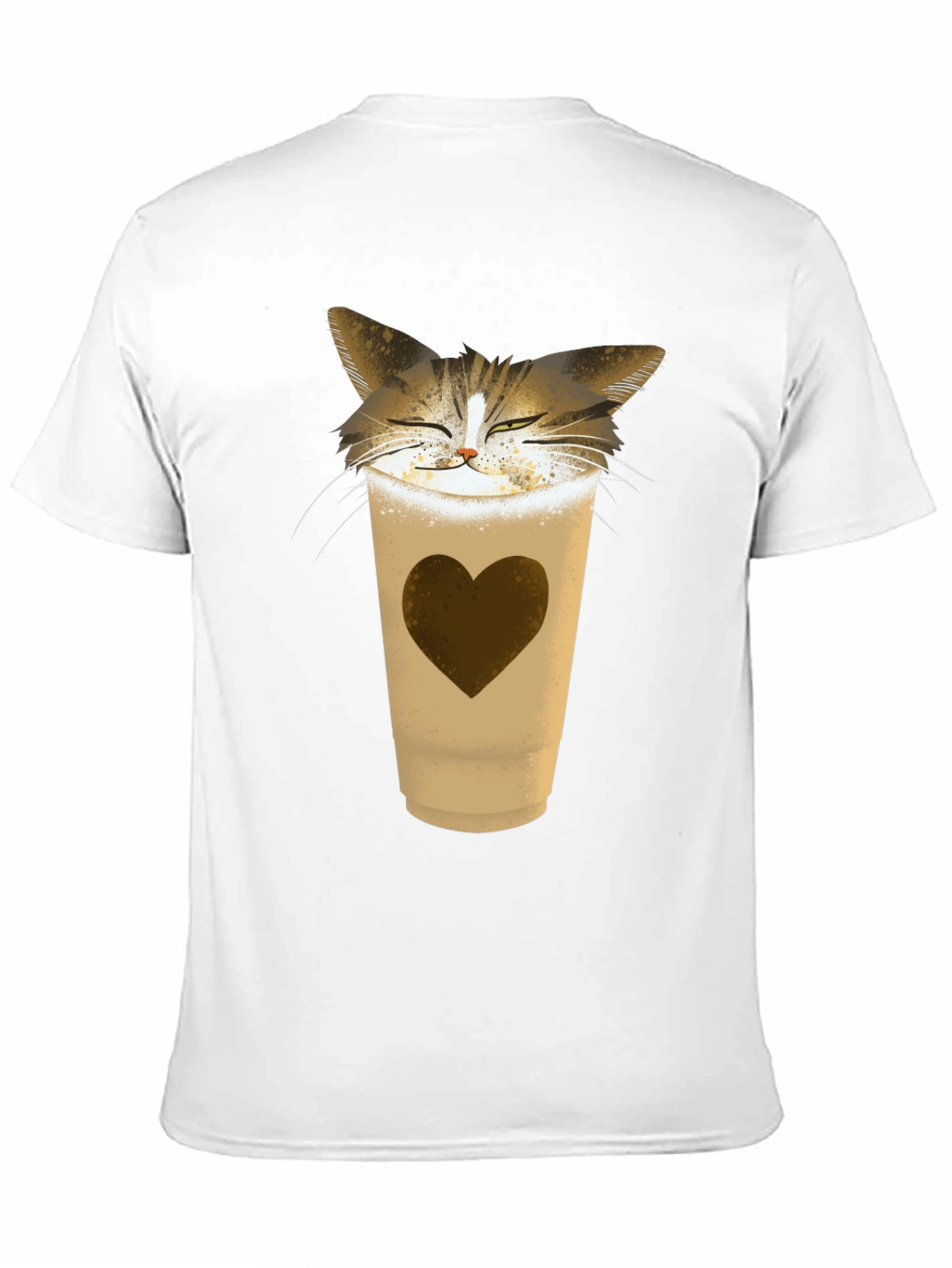 Cat Latte T-Shirt - Coffee Loving Kitten Tee