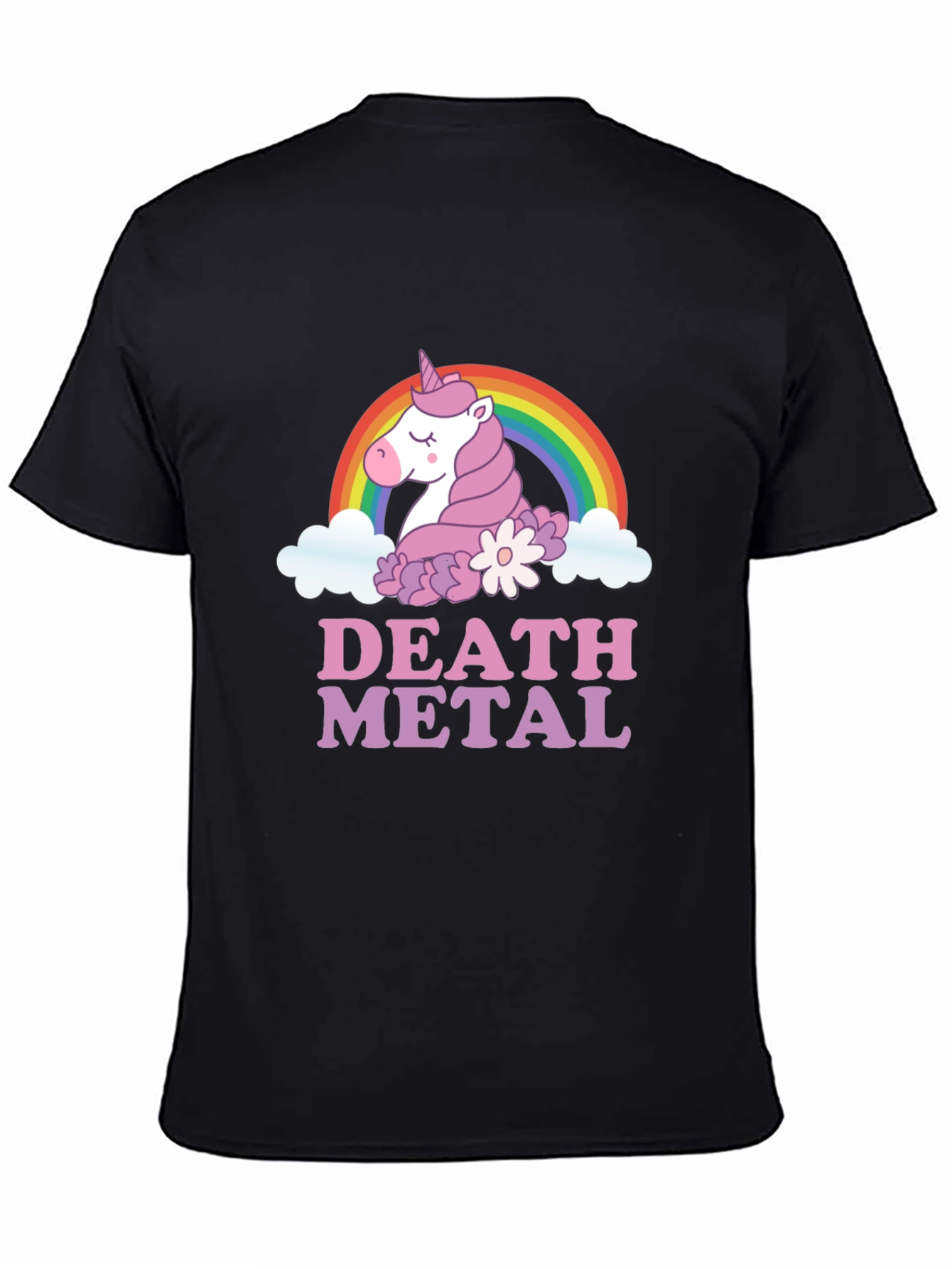 Death Metal Unicorn Graphic T-Shirt
