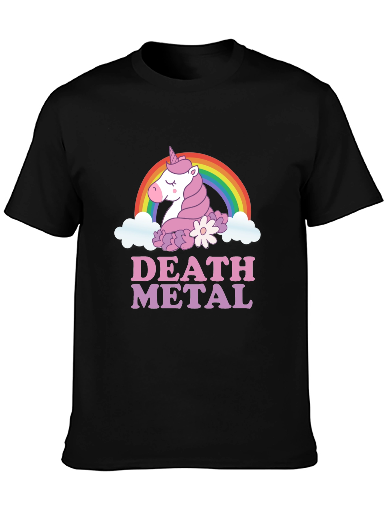 Death Metal Unicorn Graphic T-Shirt